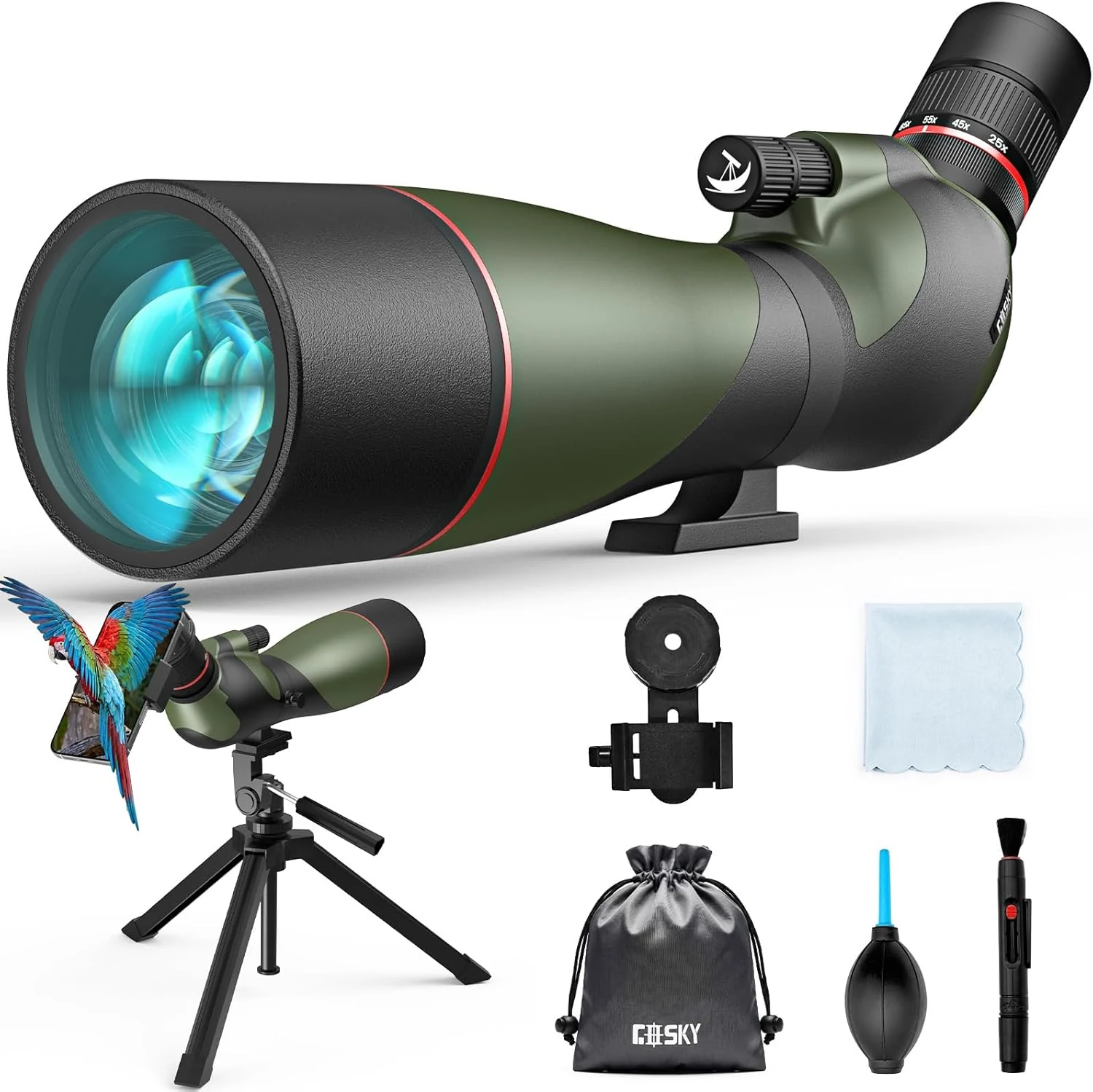 Gosky 25-75x85 High Powered Spotting Scope