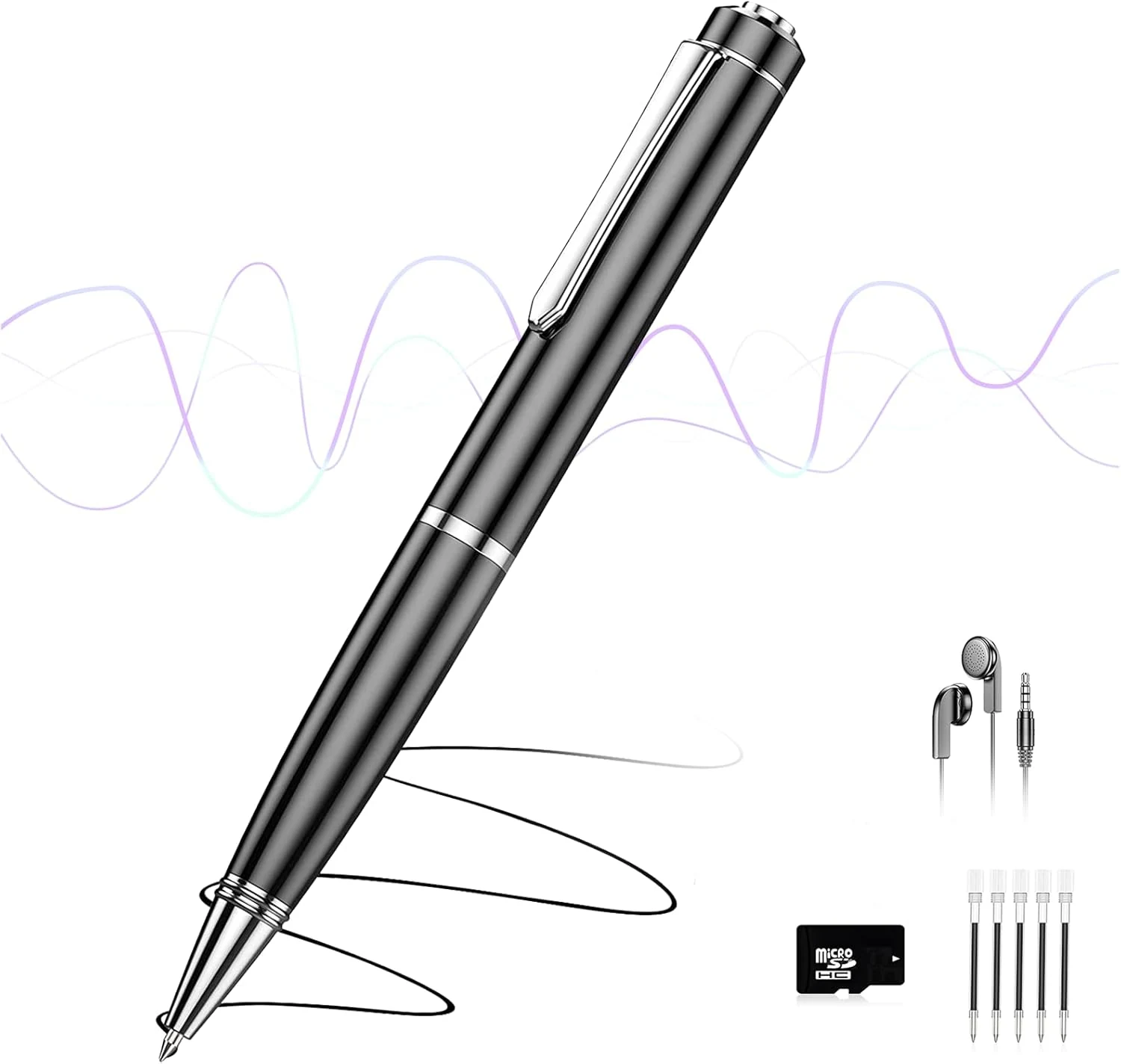 72GB Digital Voice Recorder, Audio Recorder with 25H Battery Life, Playback & Voice Activation Recording Device