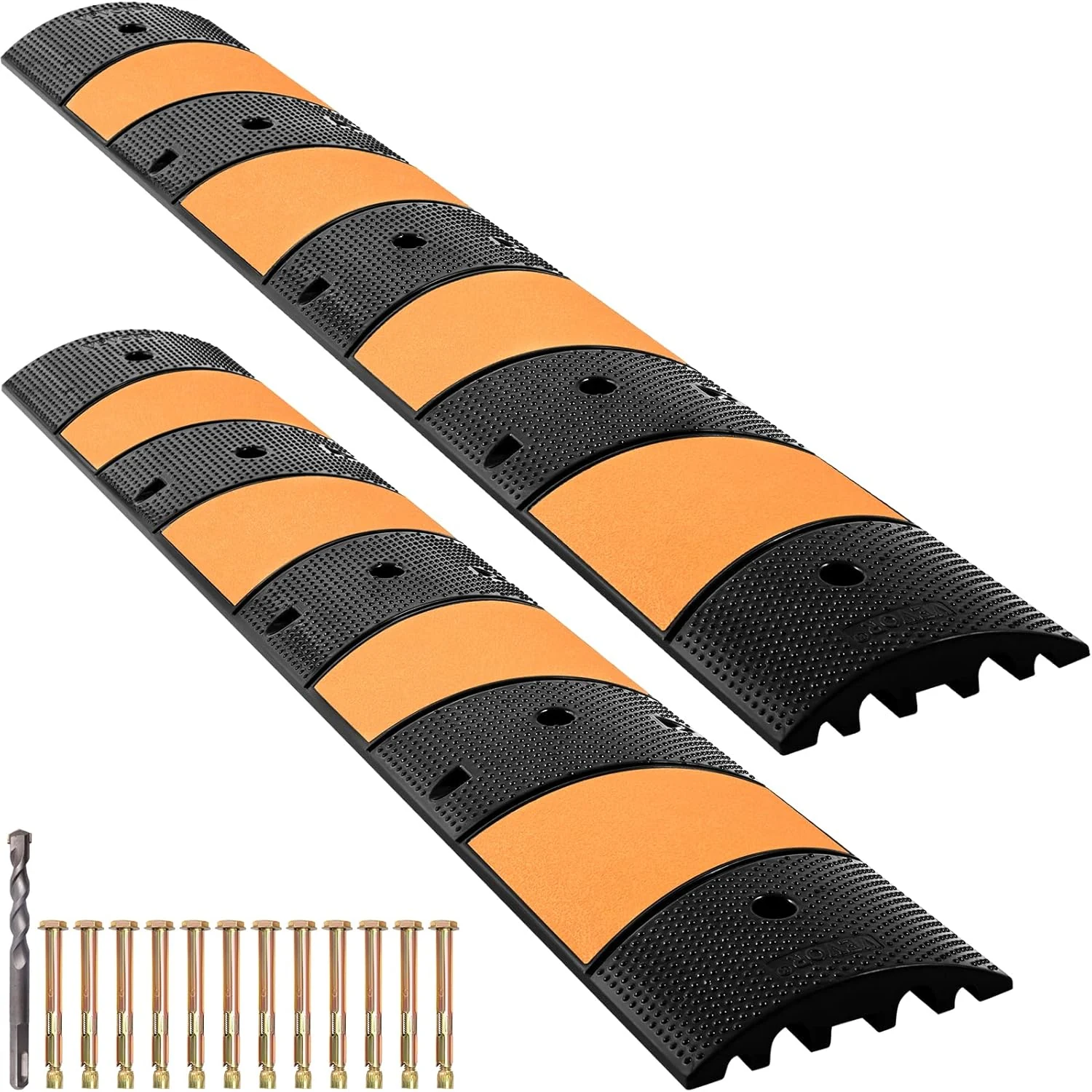 VEVOR Rubber Speed Bump (2 Pack) - 6 FT Heavy Duty 22,000 lbs Capacity