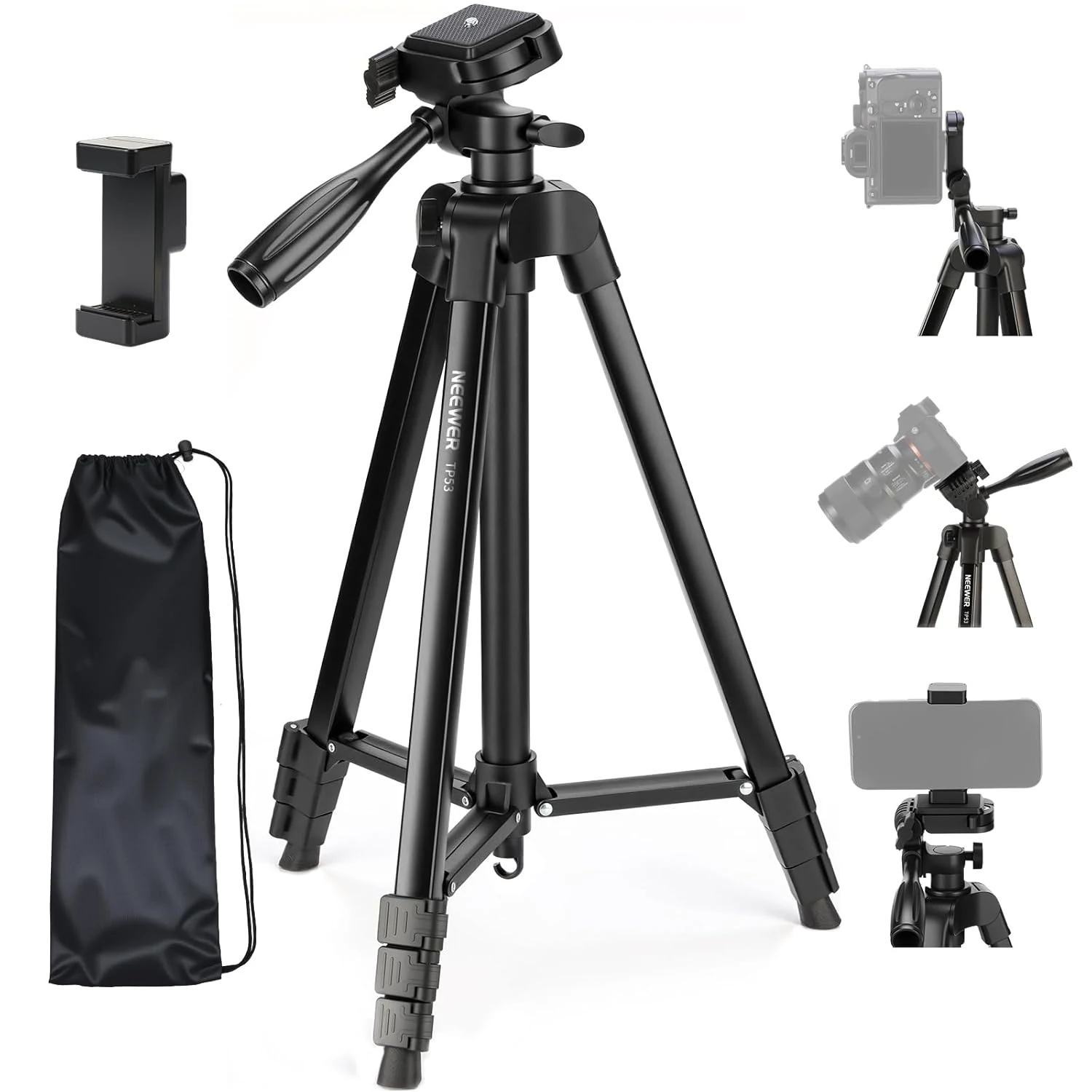 NEEWER Entry Level Version Tripod for Cell Phone & Camera (TP53)