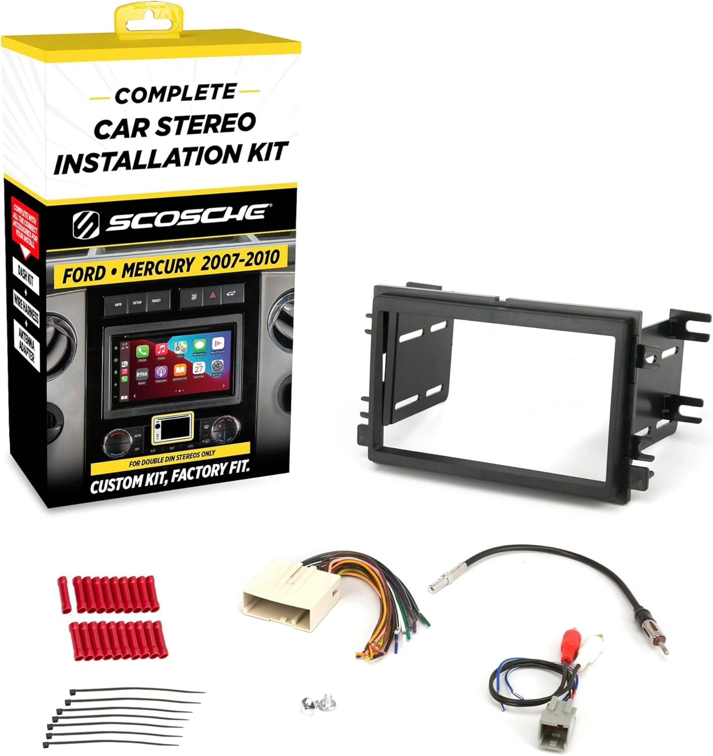 Scosche ICFD6BN Double DIN Radio Installation Dash Kit Compatible