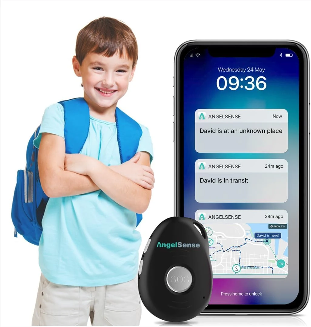 AngelSense Safety Monitor for Kids with Special Needs, Autism and Elderly (GPS Tracker + SOS)