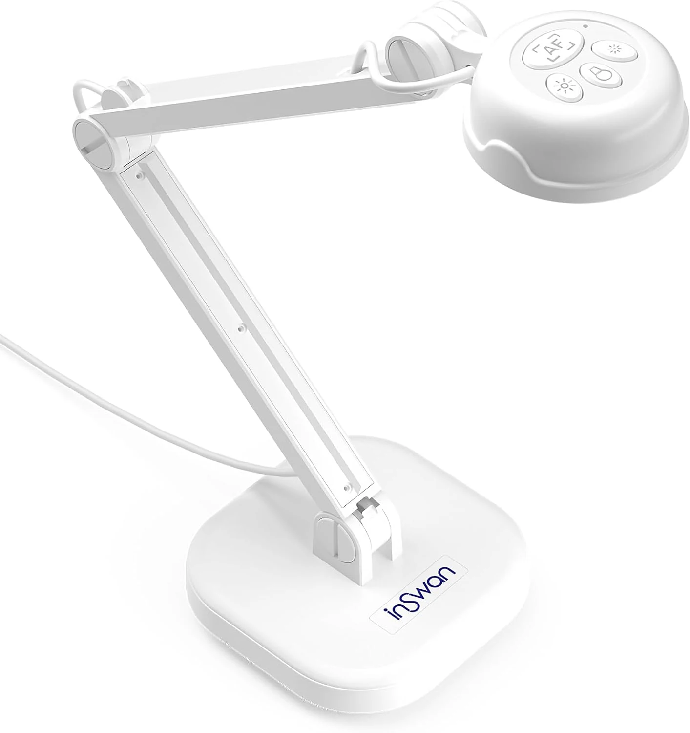 INSWAN INS-1 Classic USB Document Camera/Webcam – 8MP, Auto Focus, LED, Mic