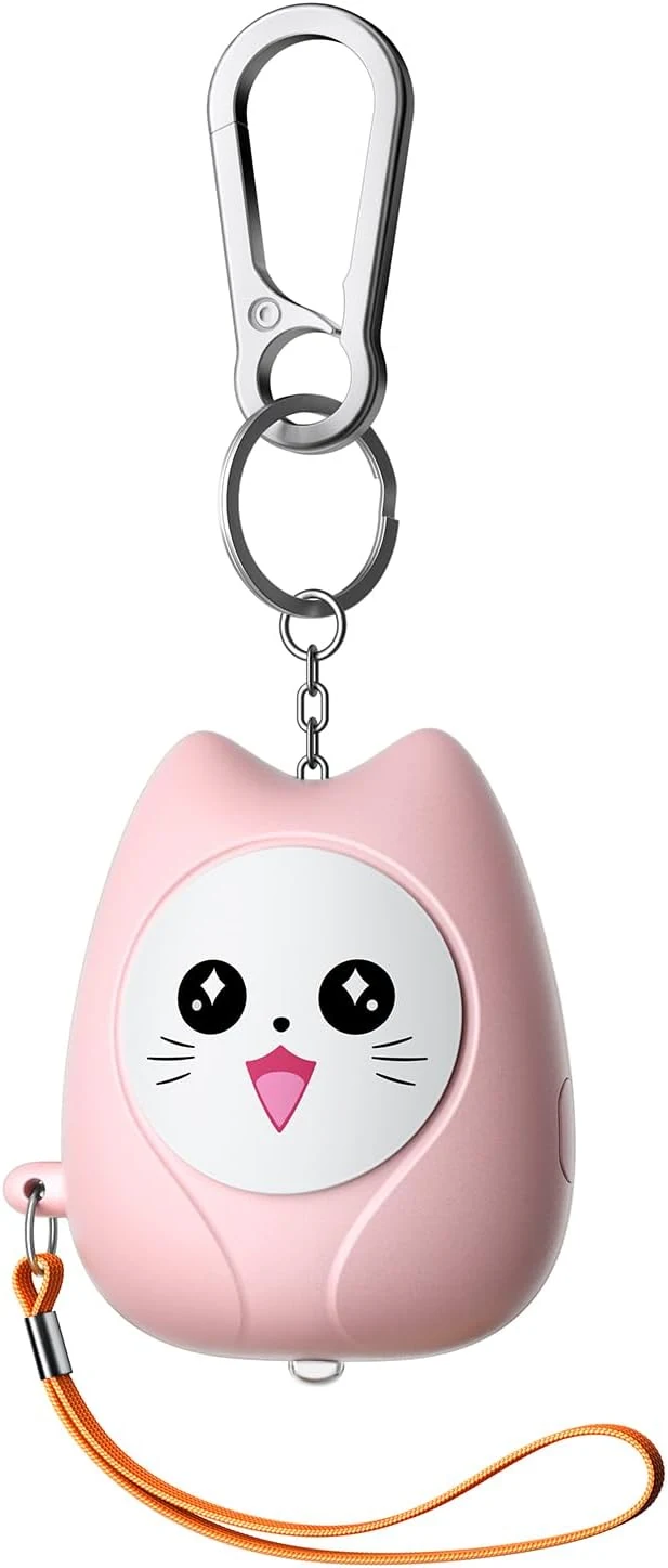ESSAGER Personal Safety Alarm for Women, 130dB Loud Siren, Replaceable Battery, Built-in LED Light, Portable Keychain & Carabiner