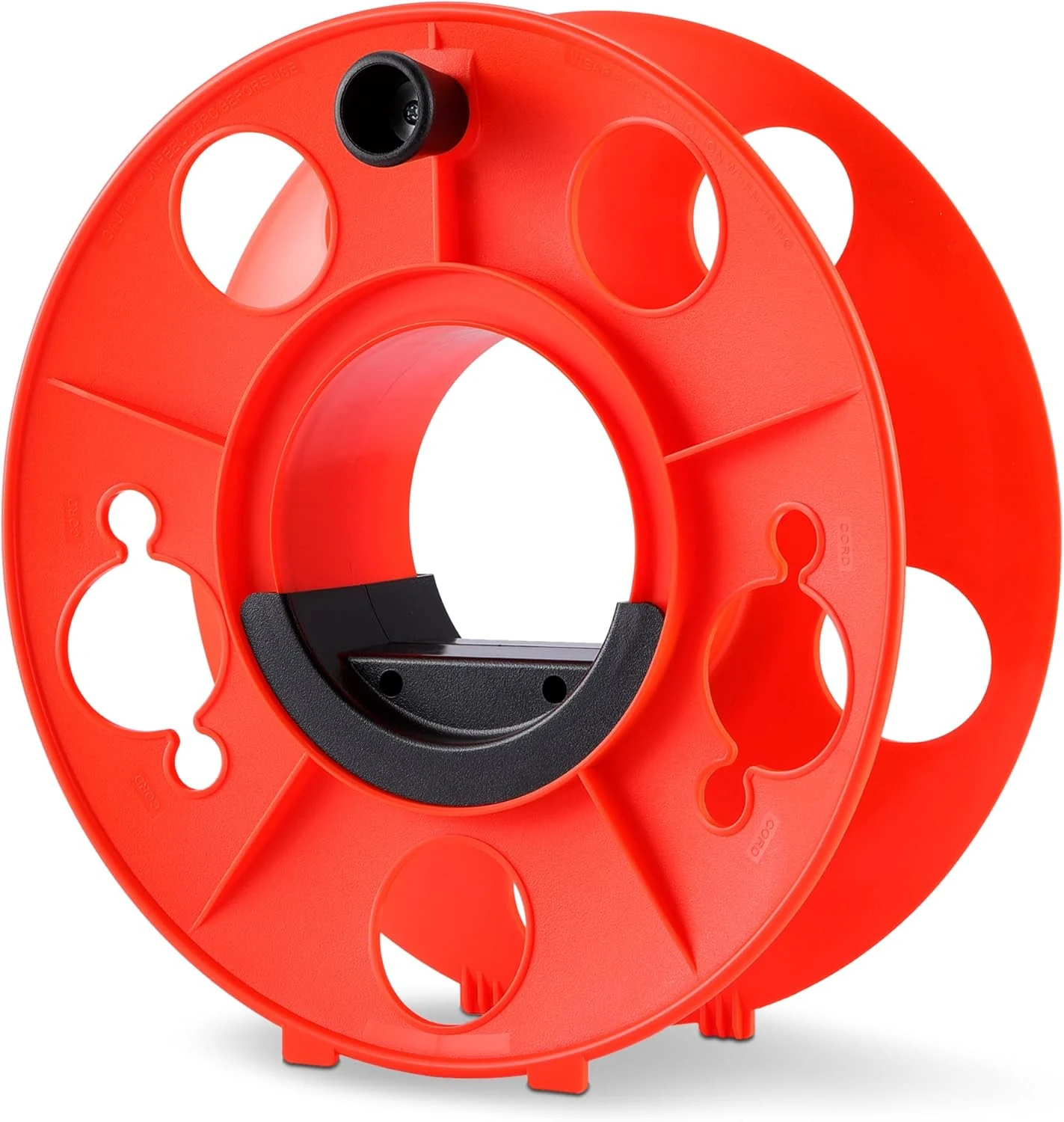Amazon Basics Extension Cord Reel, 150-foot Capacity for 16/3 SJT Cord, Impact-Resistant, Orange