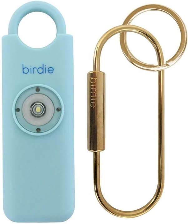 She’s Birdie–The Original Personal Safety Alarm for Women by Women–Loud Siren, Strobe Light and Key Chain (Aqua)