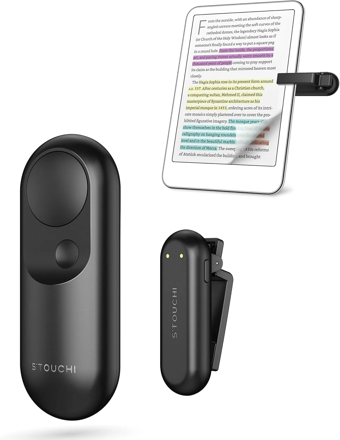 [#1 Magnetic Tech] Remote Control Page Turner for Kindle Paperwhite with Wrist Strap