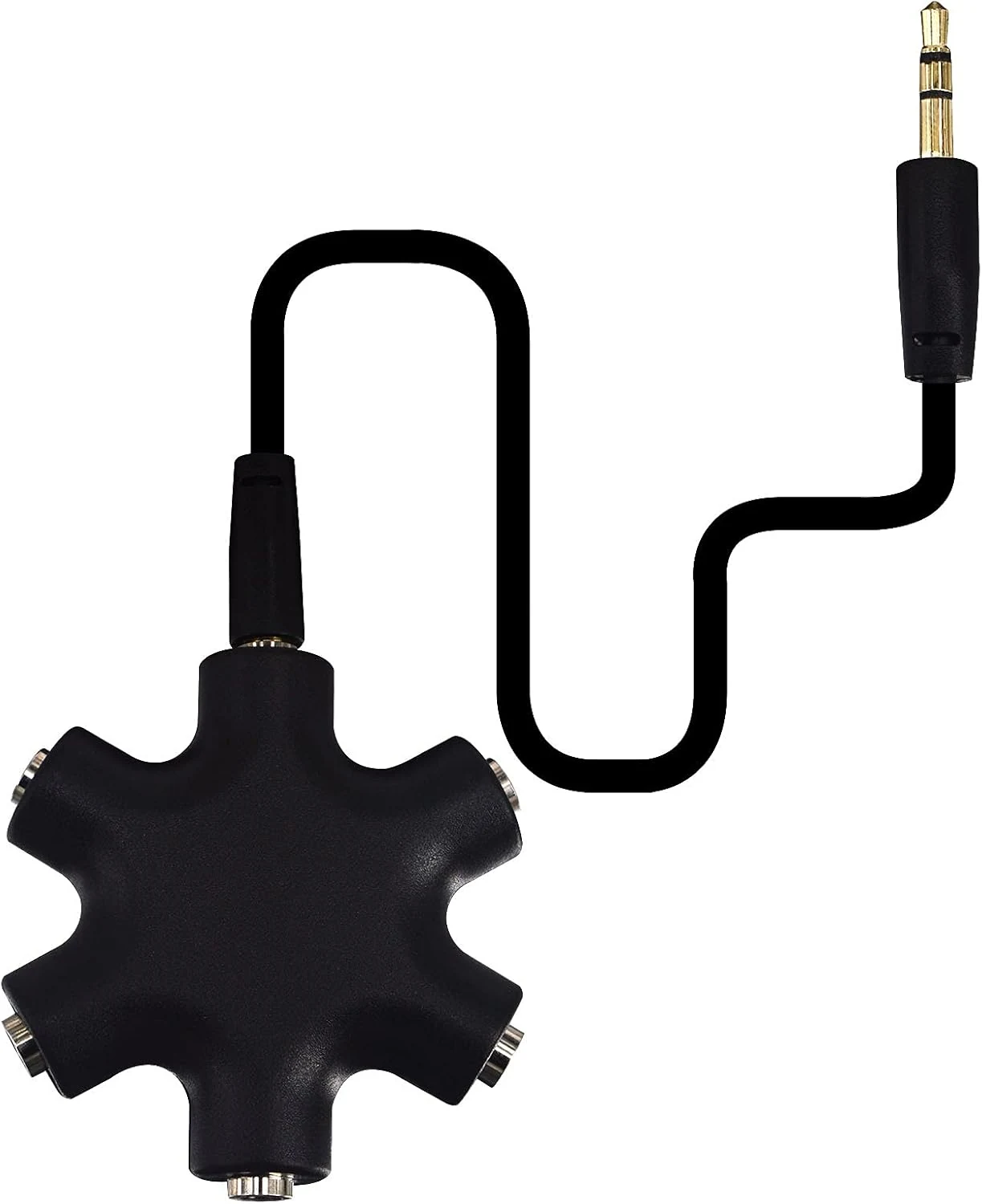 Onelinkmore Headphone Splitter - 5-Jack 3.5mm Audio Stereo Adapter for Headsets, Earbuds, Earphones