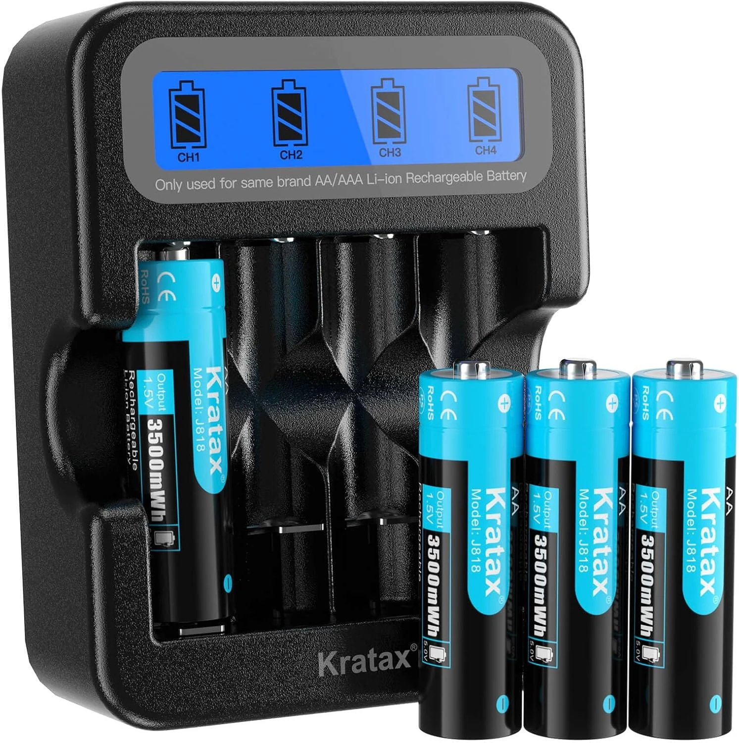 Kratax AA Rechargeable Lithium Batteries, 4 Pack 1.5v high Capacity review