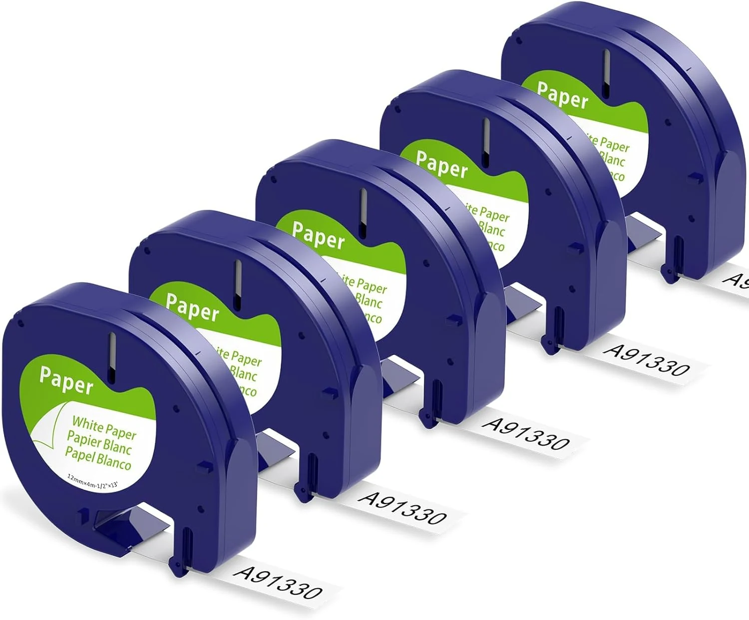 5x Replace for Dymo Label Maker Refills White Paper Letratag 12mm
