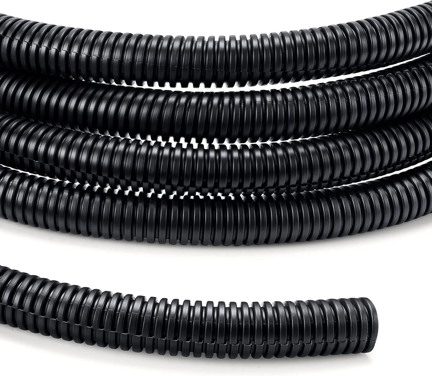 Wire Loom 3/8 inch 10ft, YCLYC Split Loom, Outdoor Cord Protector, Flexible Wire Conduit Automotive, Wire Protector Tubing, Black