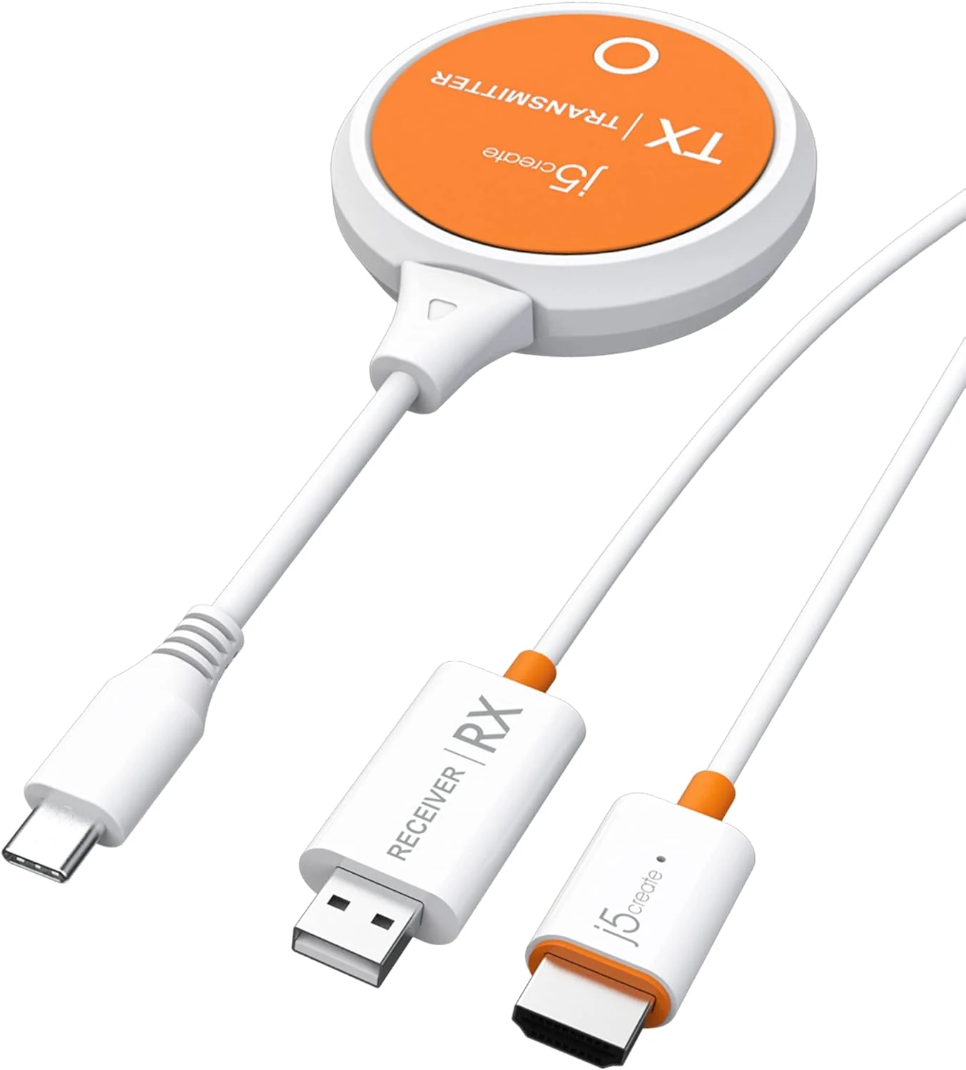 j5create ScreenCast USB-C to HDMI Wireless Display Transmitter and Receiver (JVAW62)