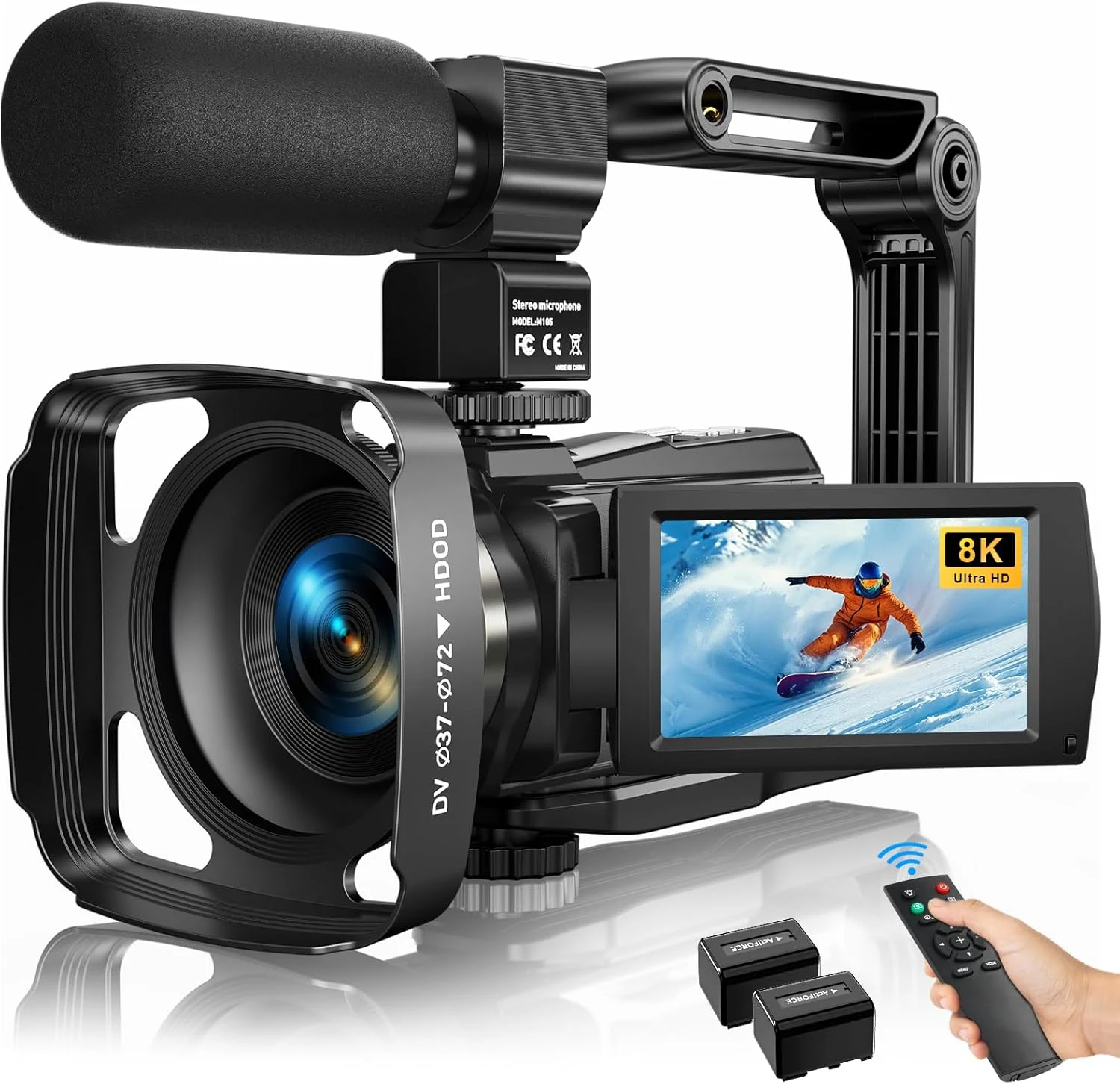 MWIRB 8K Video Camera Camcorder Latest 88MP Ultra HD Video Cameras (HDV-255K)