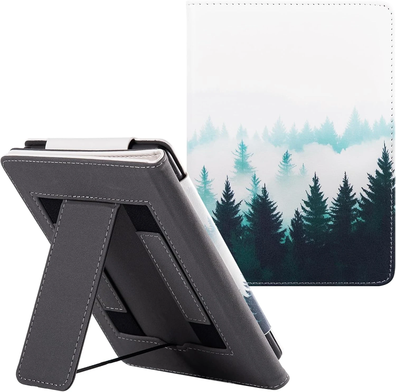Case for Older 6" Kindle Paperwhite 5th/6th/7th/10th Generation (2012-2018 Release) | Built-in Stand & Hand Strap | with Sleep/Wake | Lightweight PU Leather Sleeve Cover (Forest)