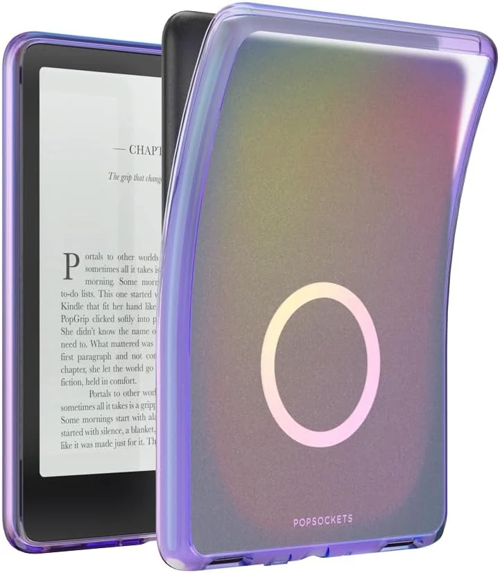 PopSockets Kindle Paperwhite Case (12th Gen, 7”, 2024/25) Signature Edition & Colorsoft Purple - Aura