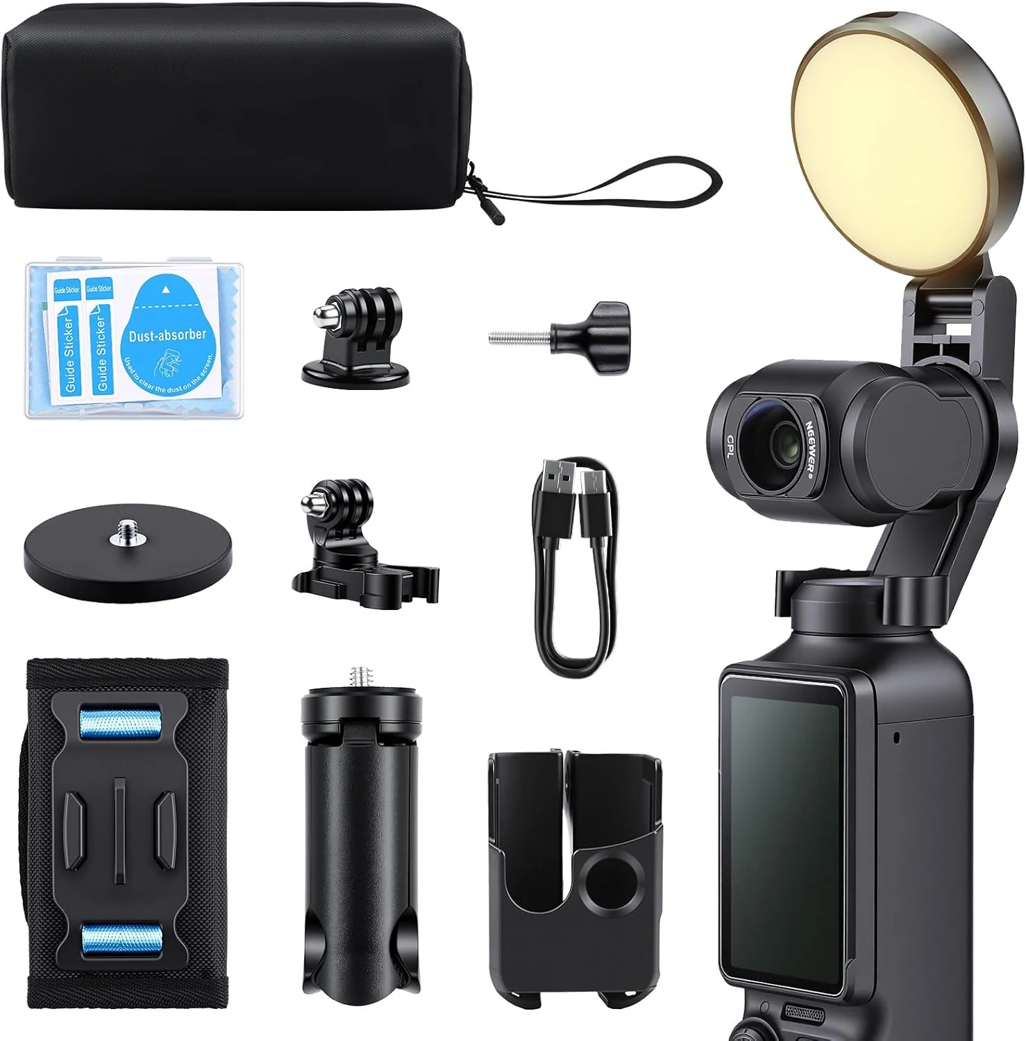 Accessories Kit Compatible with DJI Osmo Pocket 3/4/Xtra Muse, Creator Bundle