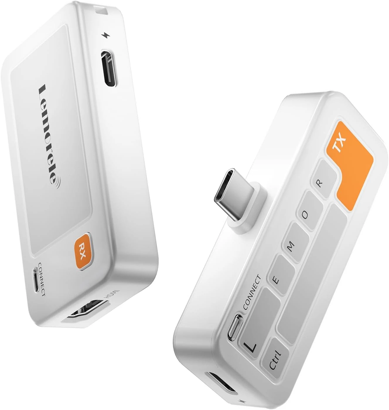 Lemorele Wireless USB-C Transmitter and HDMI Receiver Kit, Plug and Play, 5G 1080P@60Hz, 50M/164FT Low Latency Extender