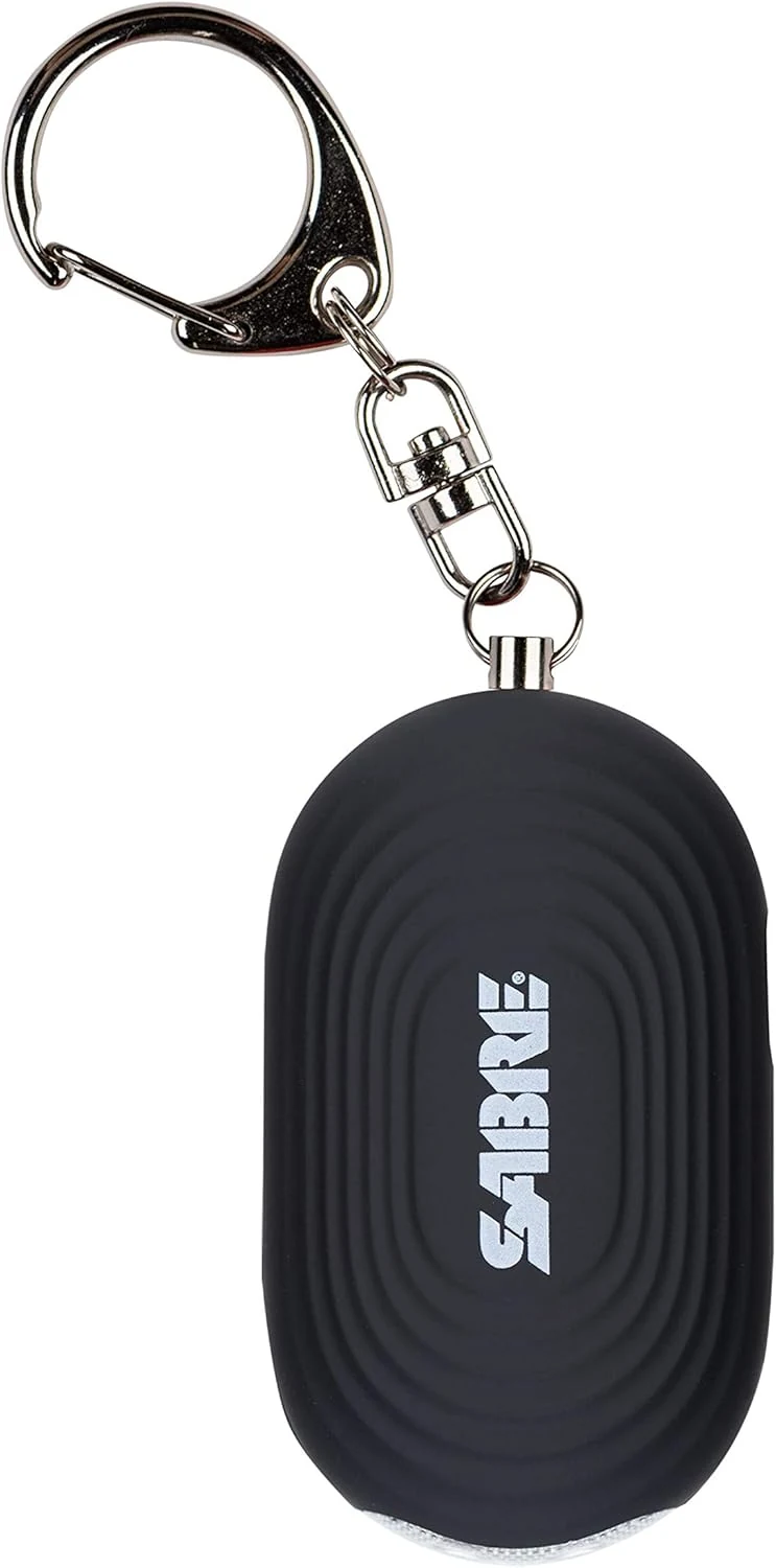 SABRE 2-in-1 Personal Alarm with LED Light, 130dB Personal Safety Siren, Snap Hook, 1,250 ft range