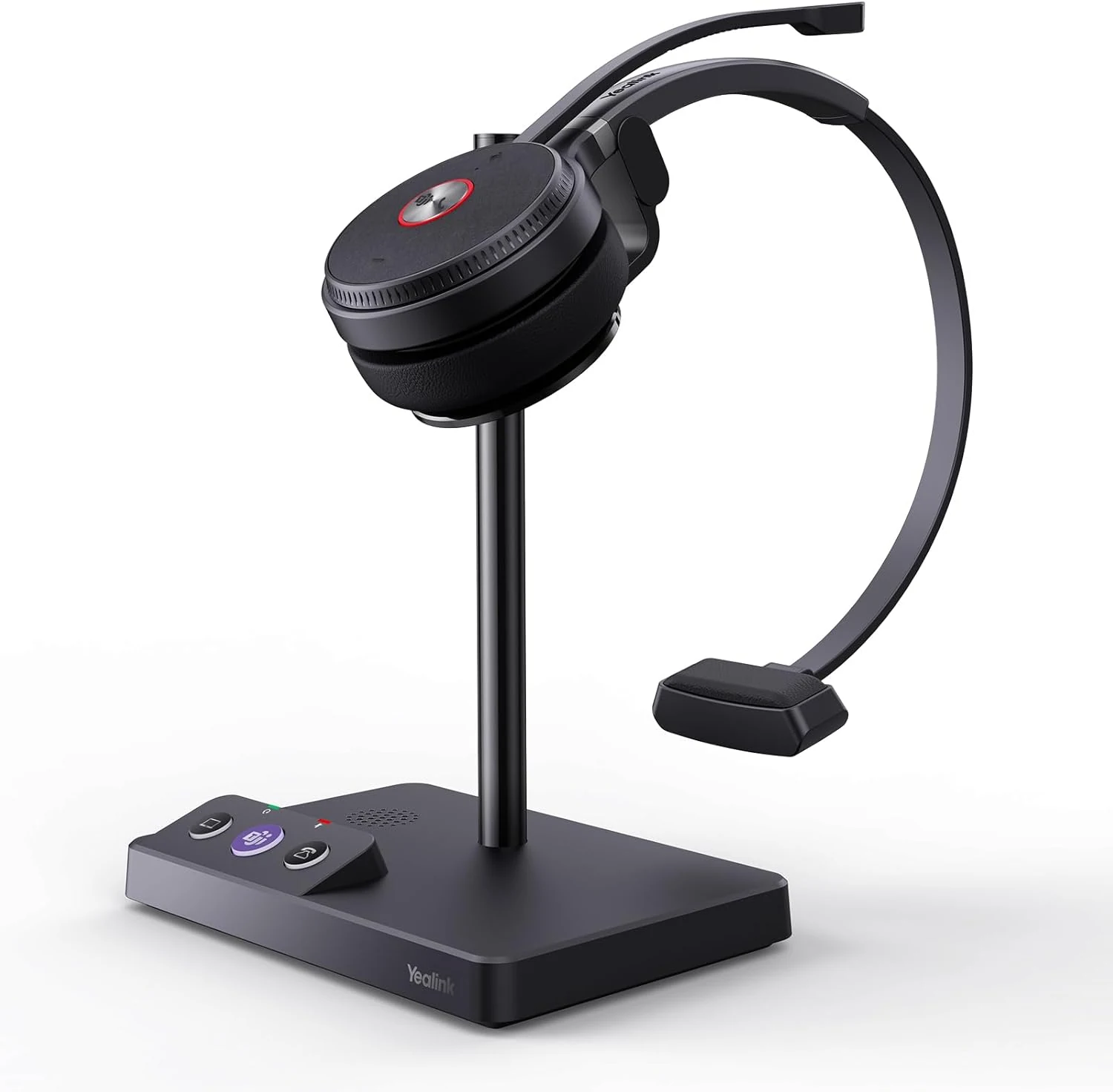 Yealink WH62 DECT Mono Teams Wireless Headset, 525 ft Range