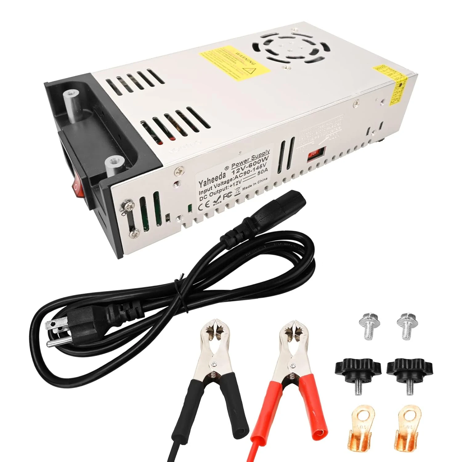 Yaheeda New Version Converter, 110V AC to 12V DC Converter Power Supply (12V 600W 50A)