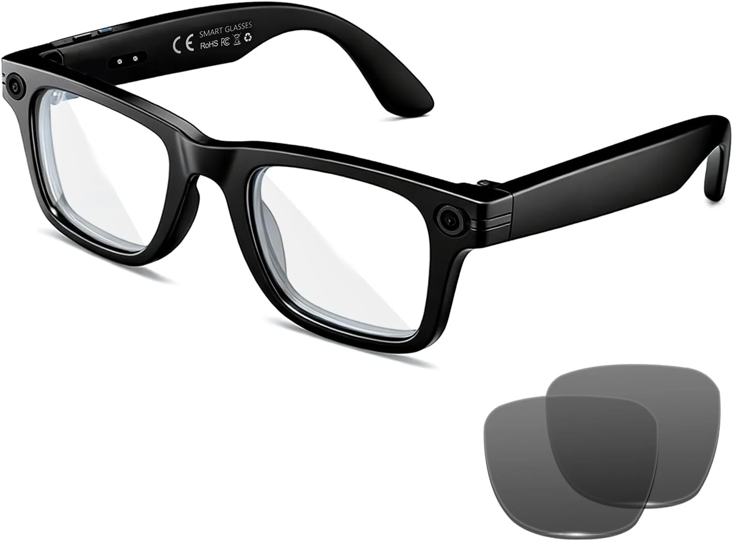 KWENRUN AI Smart Glasses with 8MP Camera, 1080P Video & HD Photo