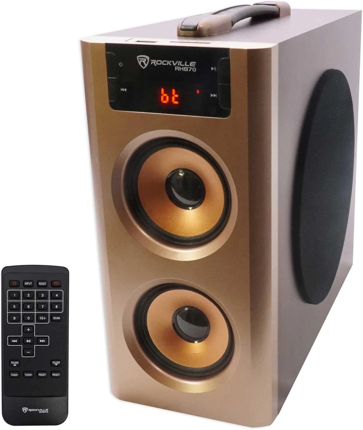 Rockville RHB70 Home Theater Compact Powered Speaker System (Bluetooth/USB/SD/FM)