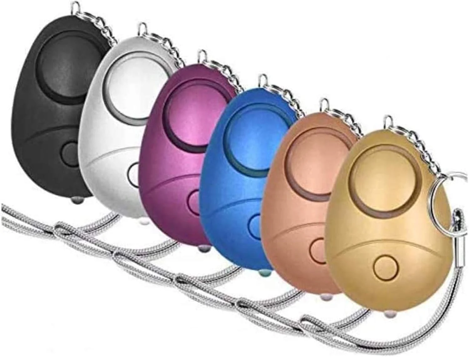 KOSIN Personal Safety Alarm, 6 Pack 140DB Personal Security Alarm Keychain with LED Lights