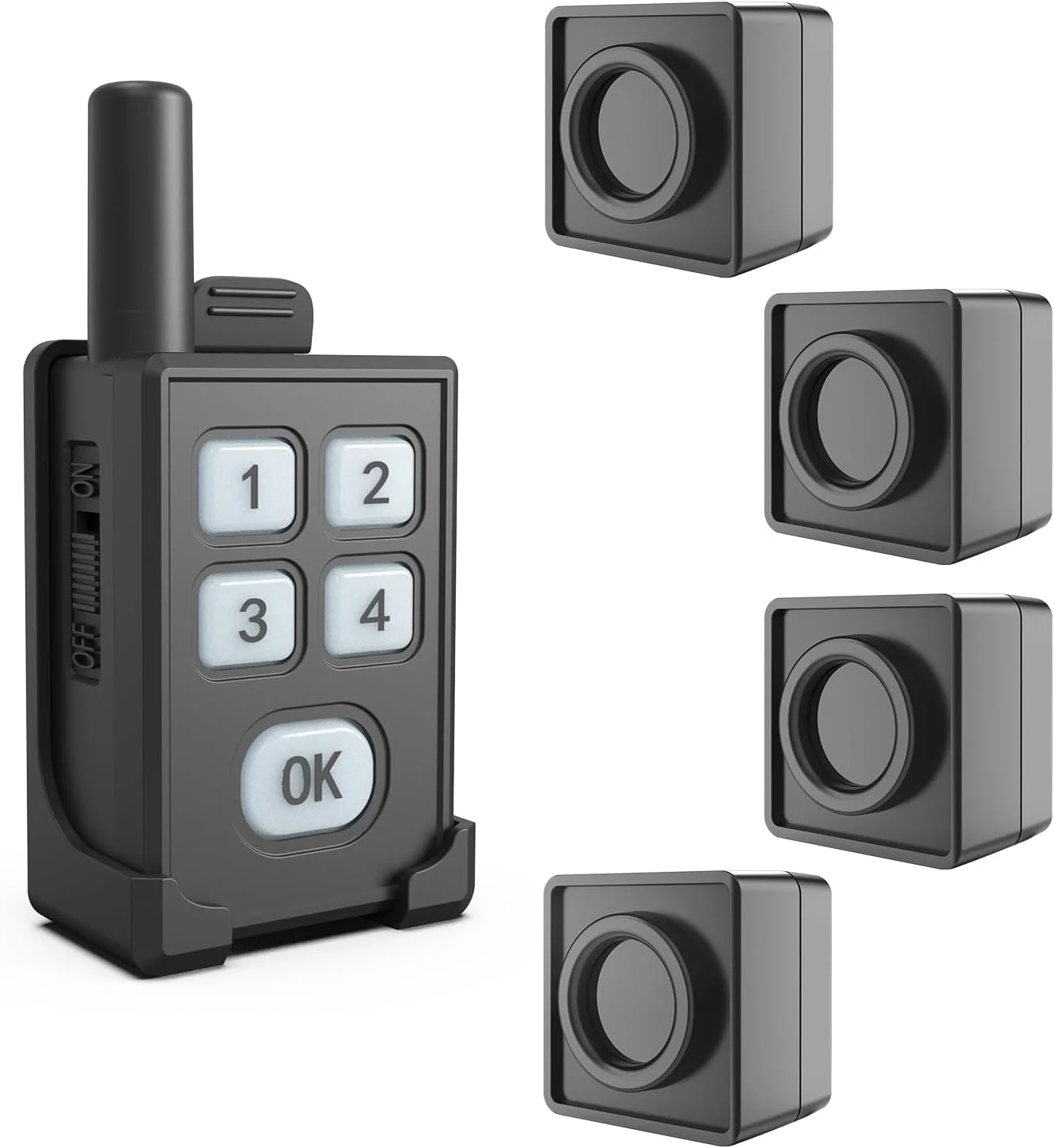 HTZSAFE Portable Outdoor Perimeter Alarm System- 1/4 Mile Waterproof Wireless Motion Sensor&Detector- Personal Security for Wildlife&Stranger Alert(Camping,Hiking,Hunting,Fishing)