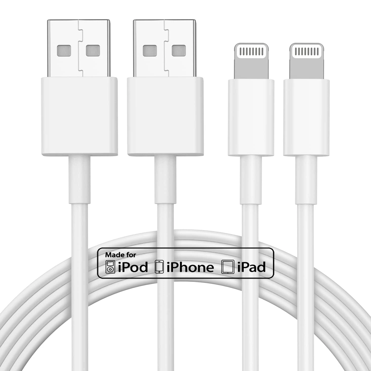 2pack 10ft iPhone Charger, [Apple MFi Certified] Long iPhone Charger Cord 10 ft, Apple Lightning to USB Cable