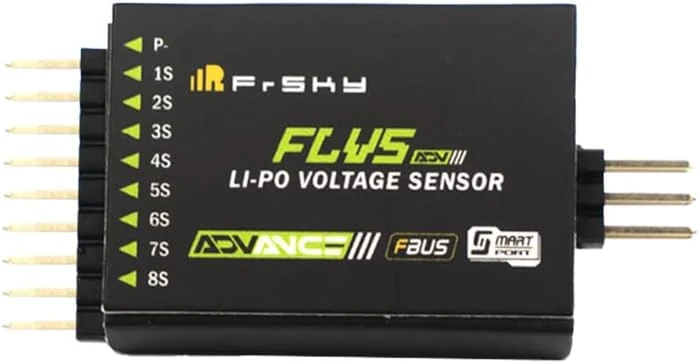 FrSky FLVS ADV Voltage Sensor with OLED Display – FBUS/S.Port Compatible Accurate 2S-8S LiPo Battery Voltage Measurement for RC Aircraft and Drones(with Screen)