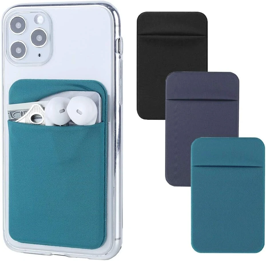 3Pack Cell Phone Card Holder for Back of Phone, Stretchy Stick