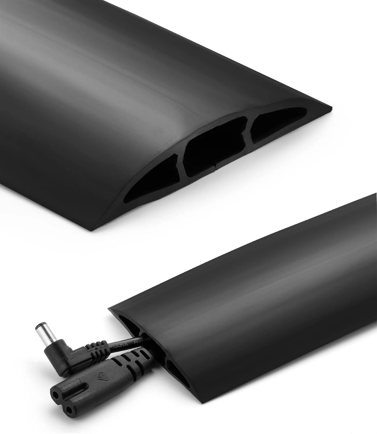 Bates- Floor Cord Cover, 6ft, Cable Cavity 0.6" (W) x 0.31" (H), PVC Wire Protector