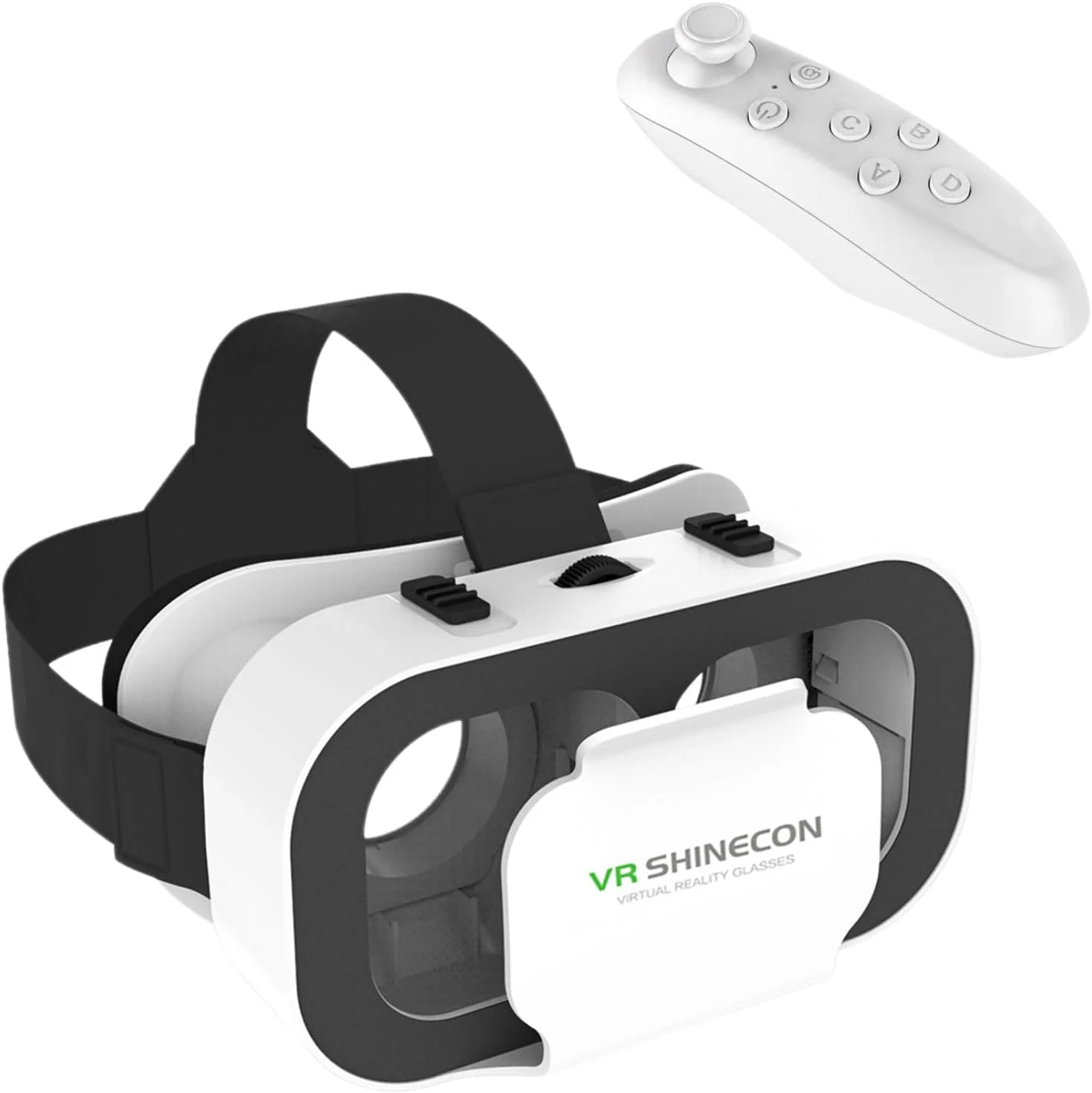 Sylpmoplar Virtual Reality Headset VR Glasses Compatible with iPhone and Android (4.7 to 6.5 inch) with Remote Controller