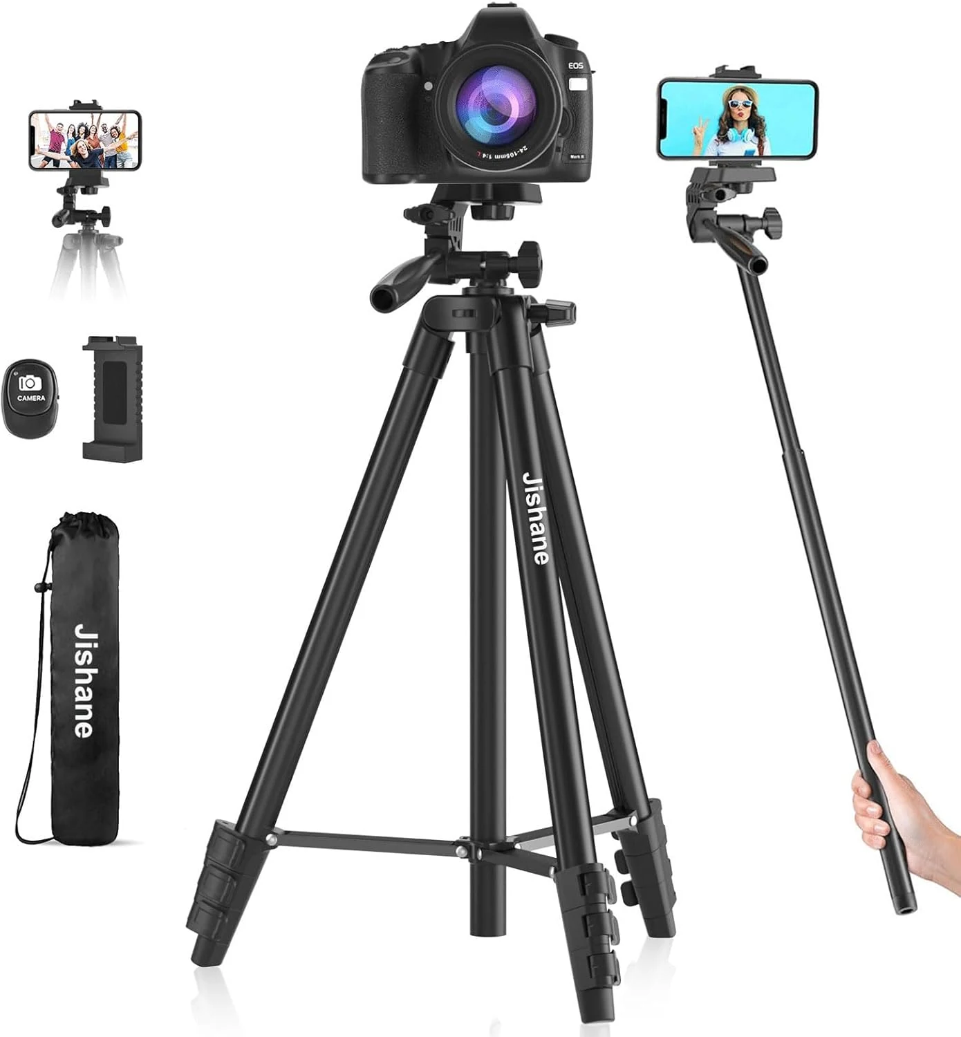 71" Camera Tripod, Versatile Cell Phone Tripod with Wireless Remote review