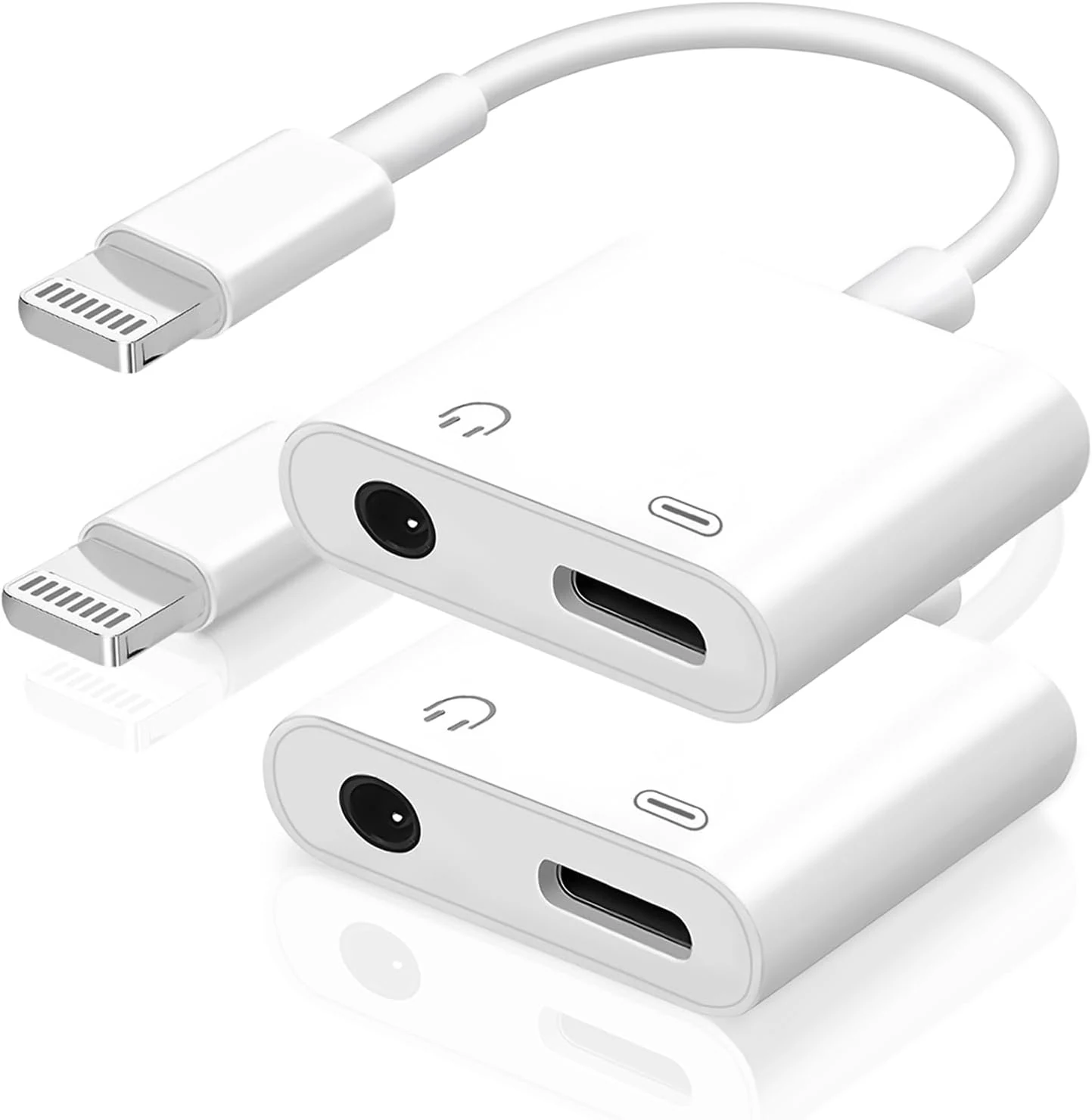 [Apple MFi Certified] 2-in-1 Charging & Audio Adapter for iPhone