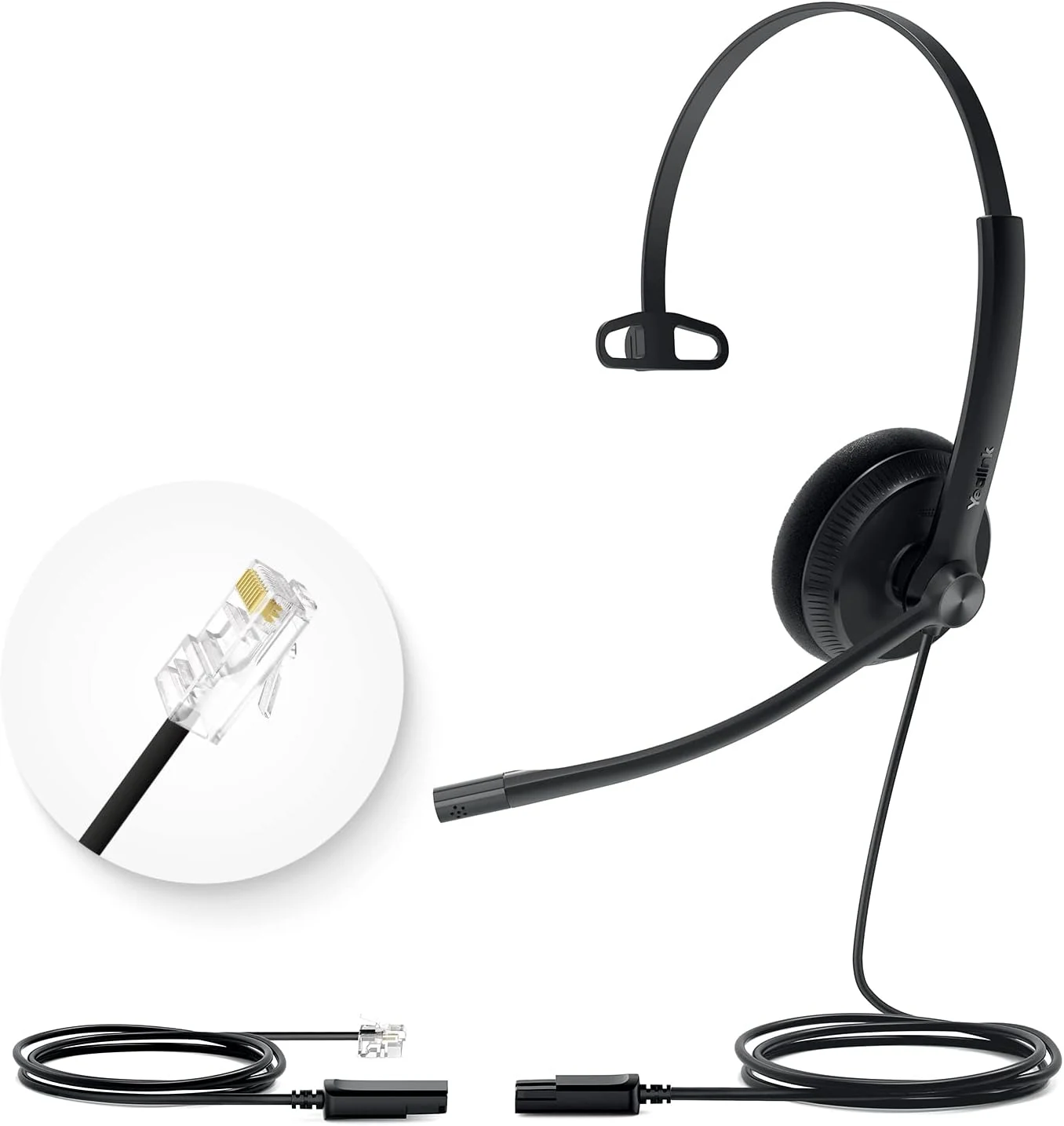 Yealink Phone Headsets for Office Phones YHS34 Lite QD to RJ9 Wired Headset (Mono)
