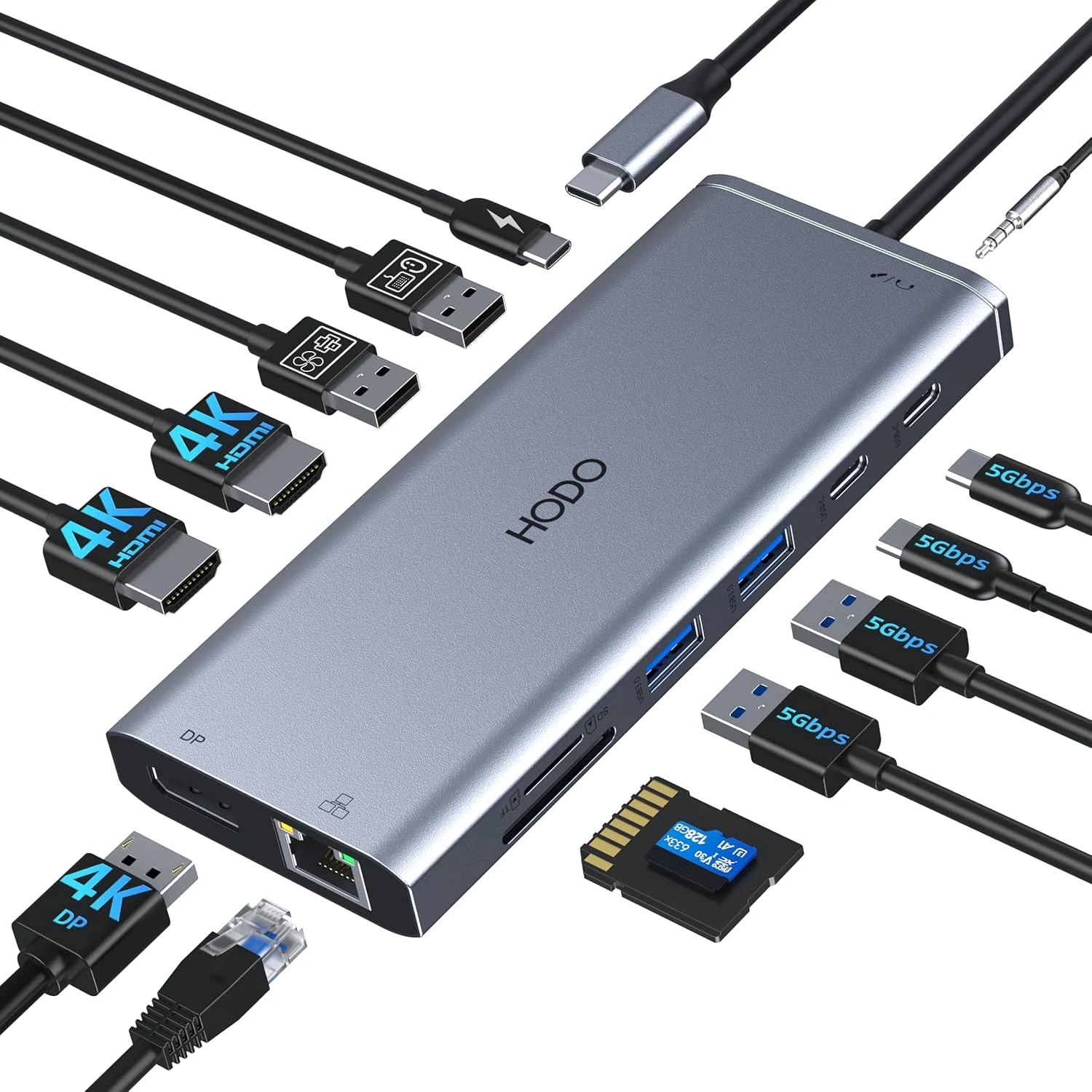 HODO USB C Docking Station Dual Monitor HDMI for Dell HP