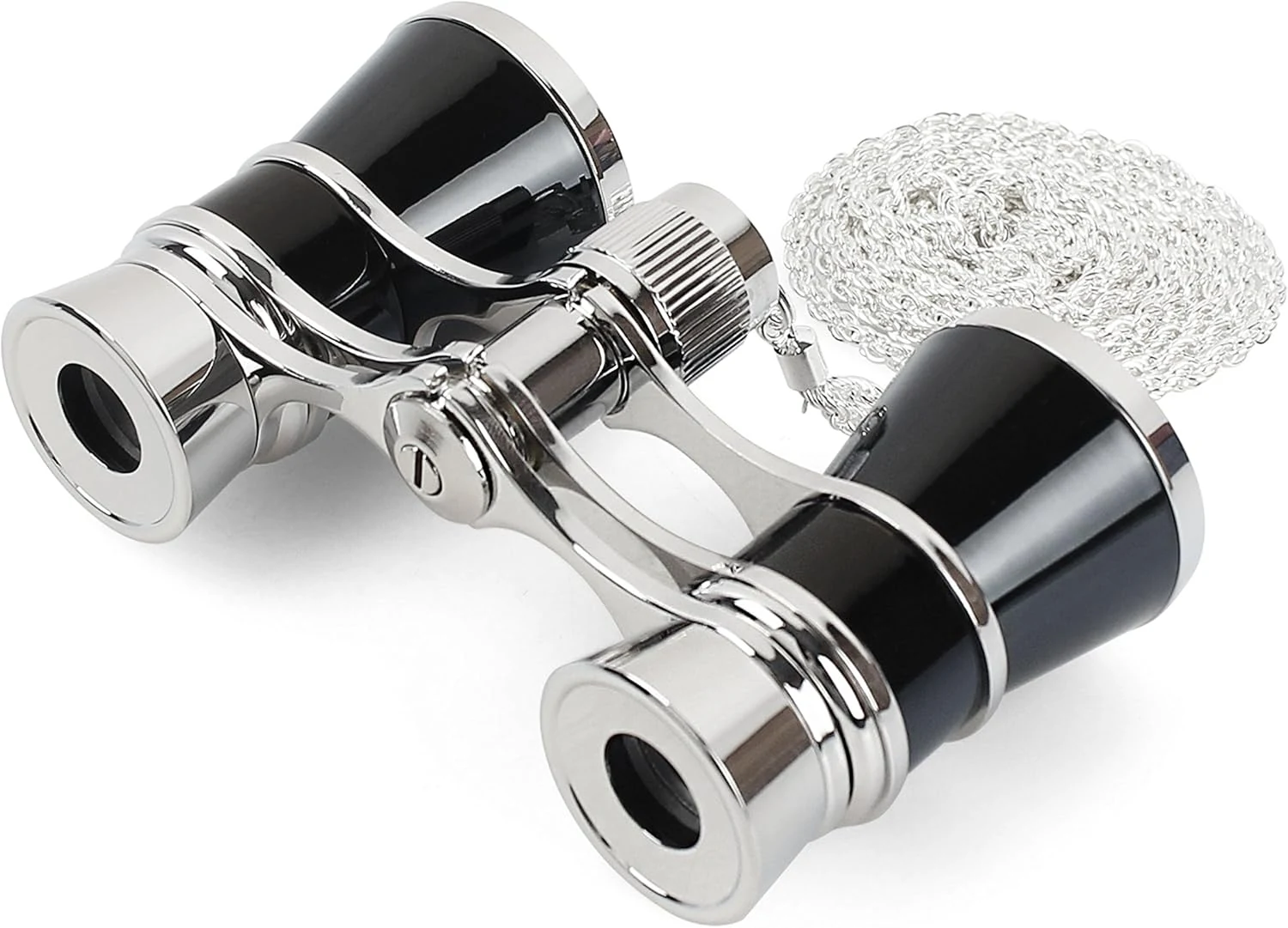 Aomekie Opera Glasses Binoculars 3X25 Theater Glasses Mini Binocular Compact with Chain (Black)