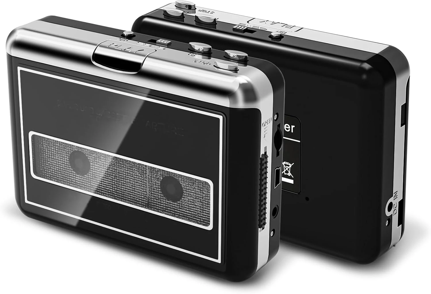 Vintage Cassette Player Converter, Compact Cassette Tape Audio to Digital Format (Mersoco)