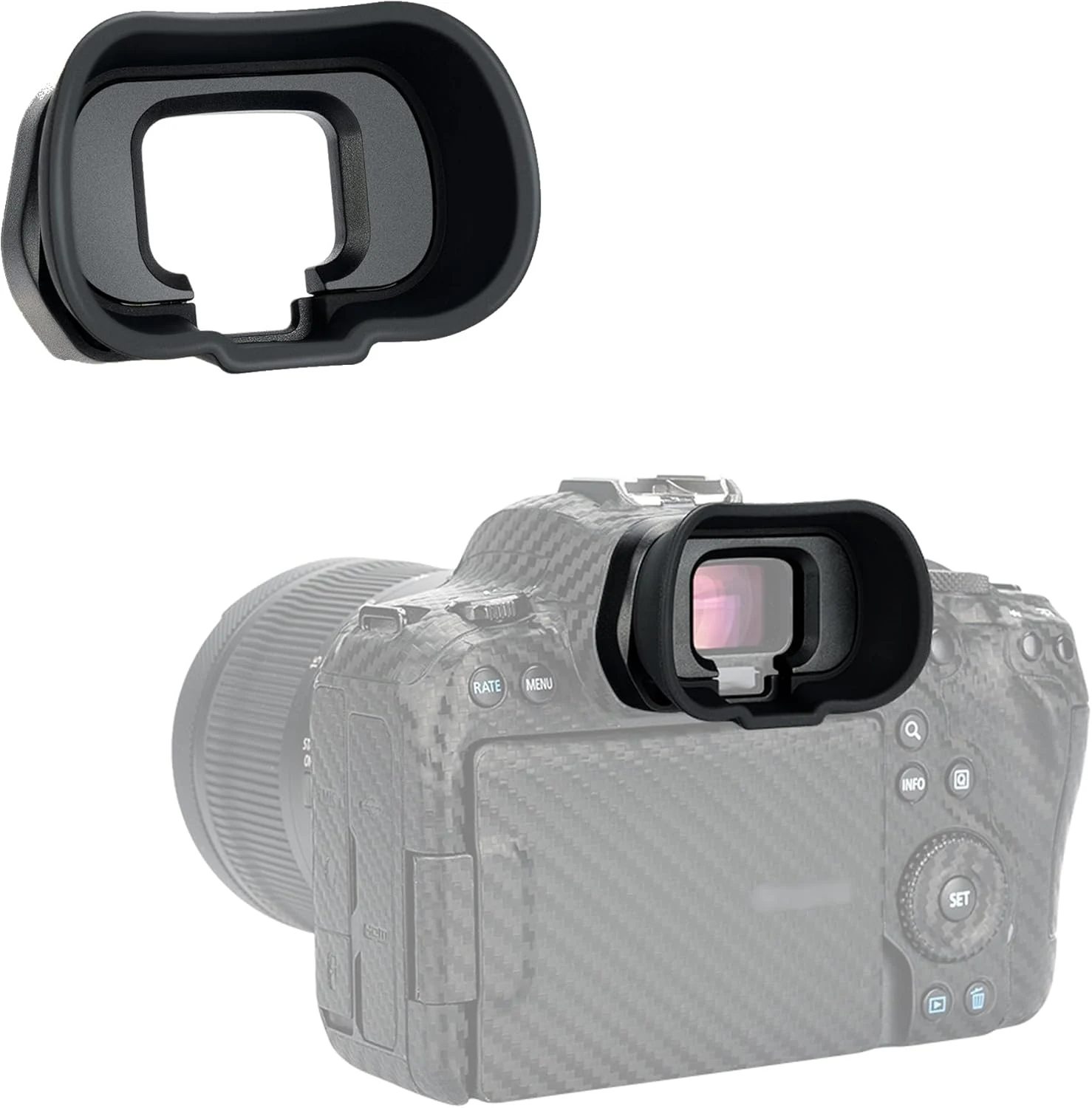 KIWIFOTOS EOS R6 Mark II R6 R5C R5 Extended Soft Eyecup