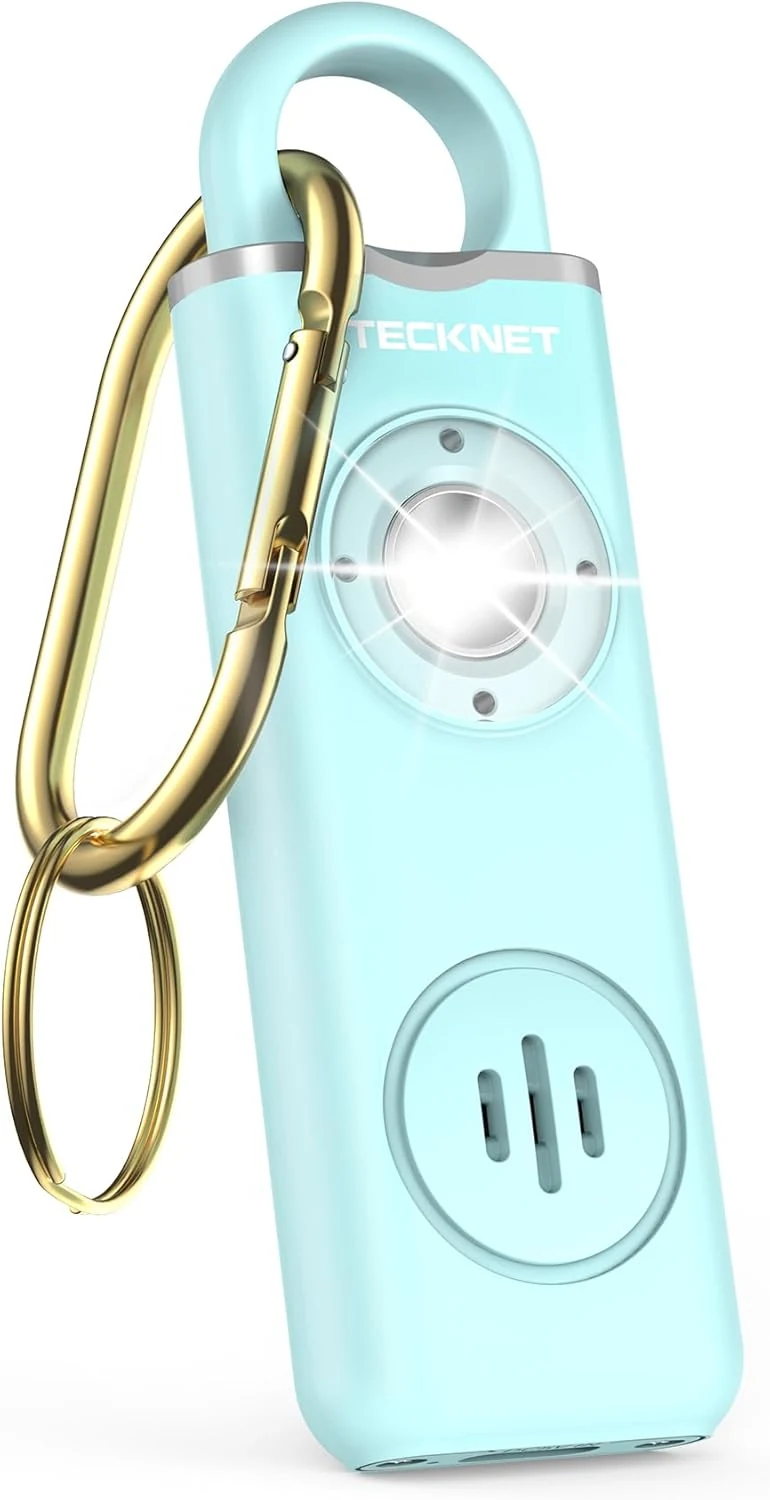 TECKNET Rechargeable Personal Safety Alarm for Women, 130dB Self Defense Keychain Alarm