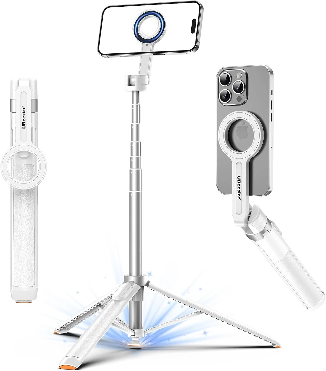 UBeesize 70" Auto-Open Magnetic Tripod for iPhone, MagSafe Selfie Stick