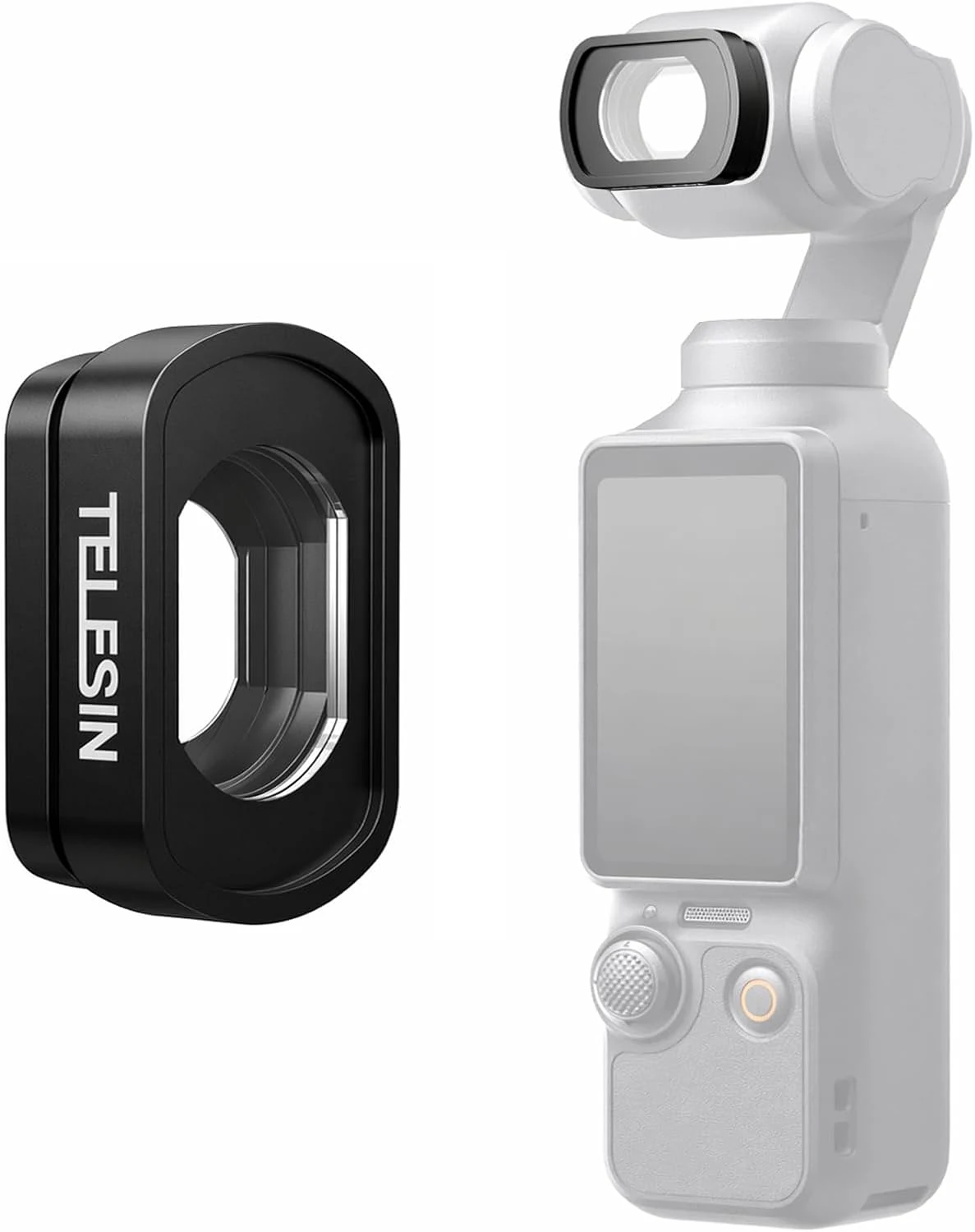 TELESIN 112° Wide Angle Lens Compatible with DJI Osmo Pocket 4 3, Xtra Muse