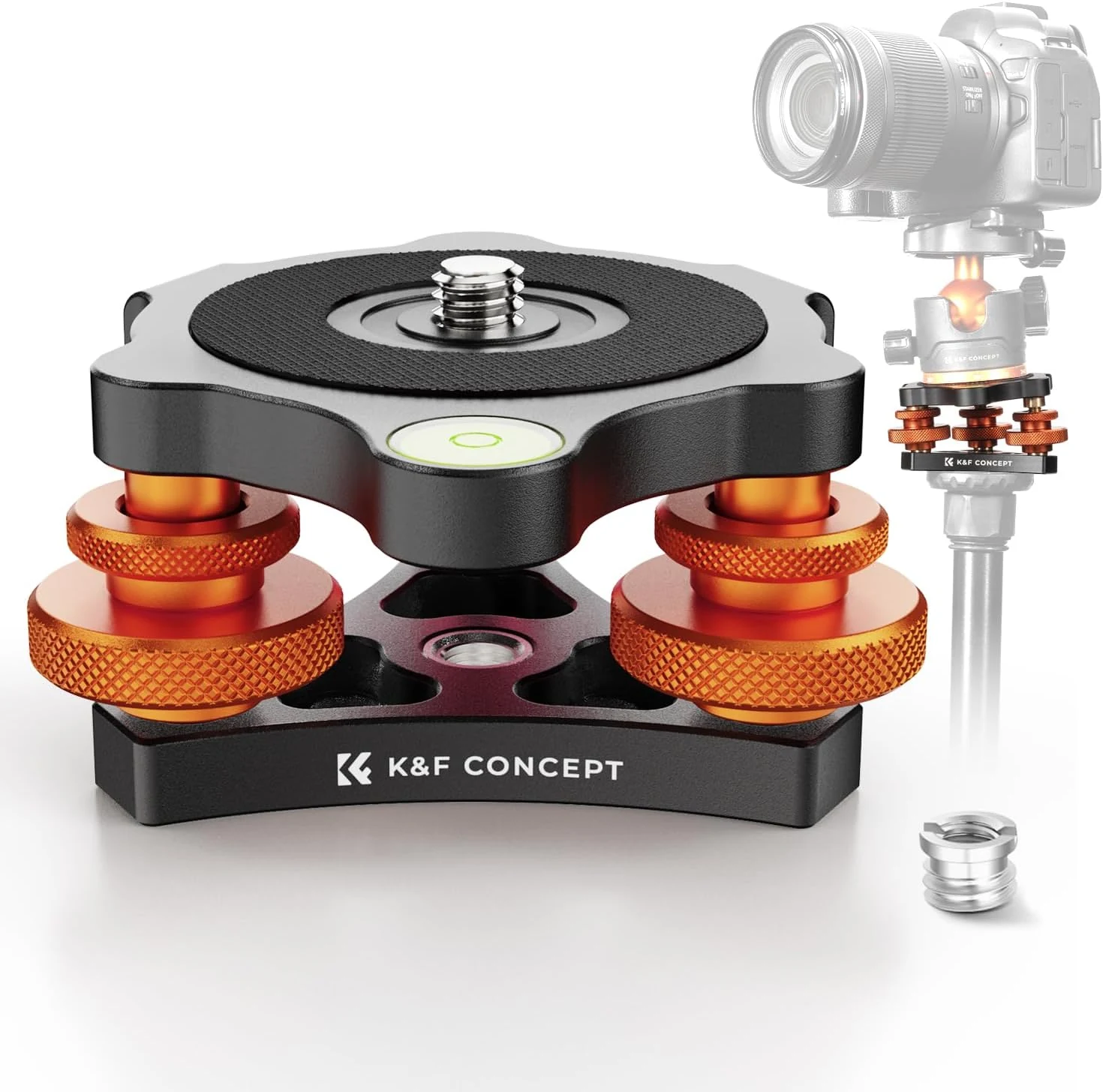 K&F CONCEPT Tripod Leveling Base, Aircraft Grade Aluminum Leveler Stand