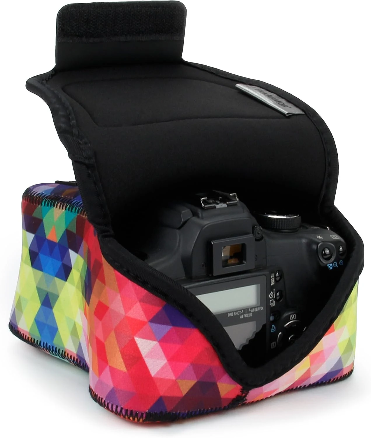 USA Gear Camera Sleeve (Medium) for Compact SLRs Compatible with Canon EOS R100 Nikon Z30 Sony ZV-E10, and more