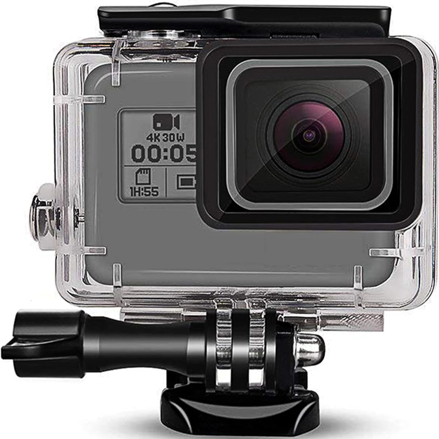 FitStill 148FT/45M Waterproof Housing for Go Pro Hero 2018/7/6/5 Black
