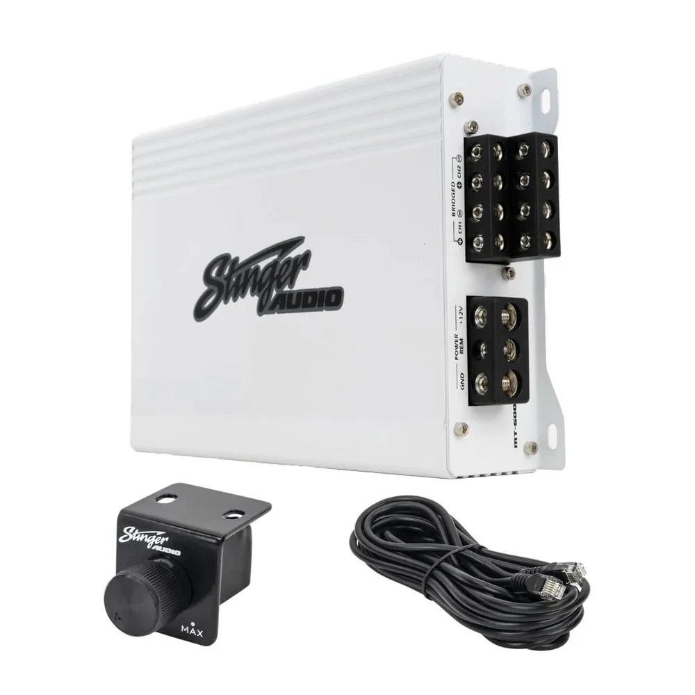 Stinger Audio MT-600.4M 1000 Watt RMS 4-Channel Compact Marine Audio Amplifier