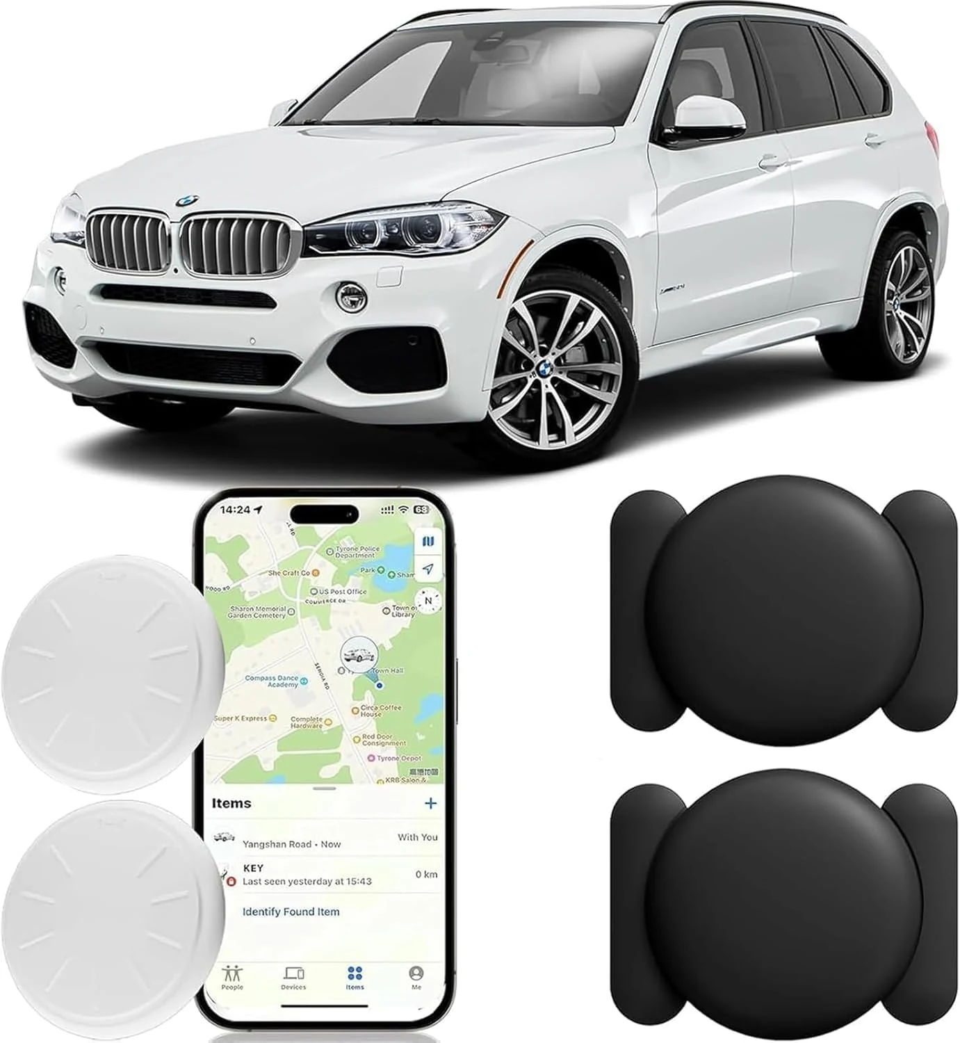 LAOLASEED 2 Pack GPS Tracker for Vehicles (No Subscription, No Monthly Fee)