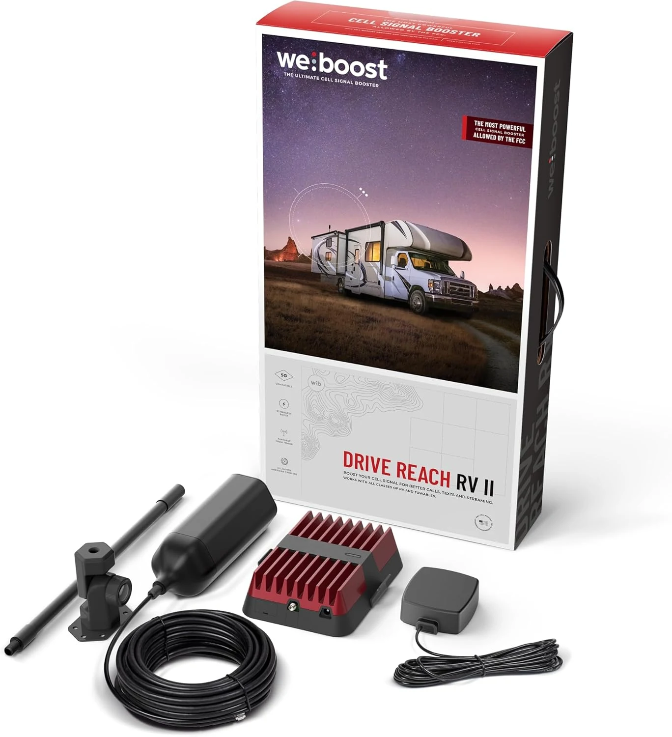 weBoost Drive Reach RV II- Cell Phone Signal Booster kit
