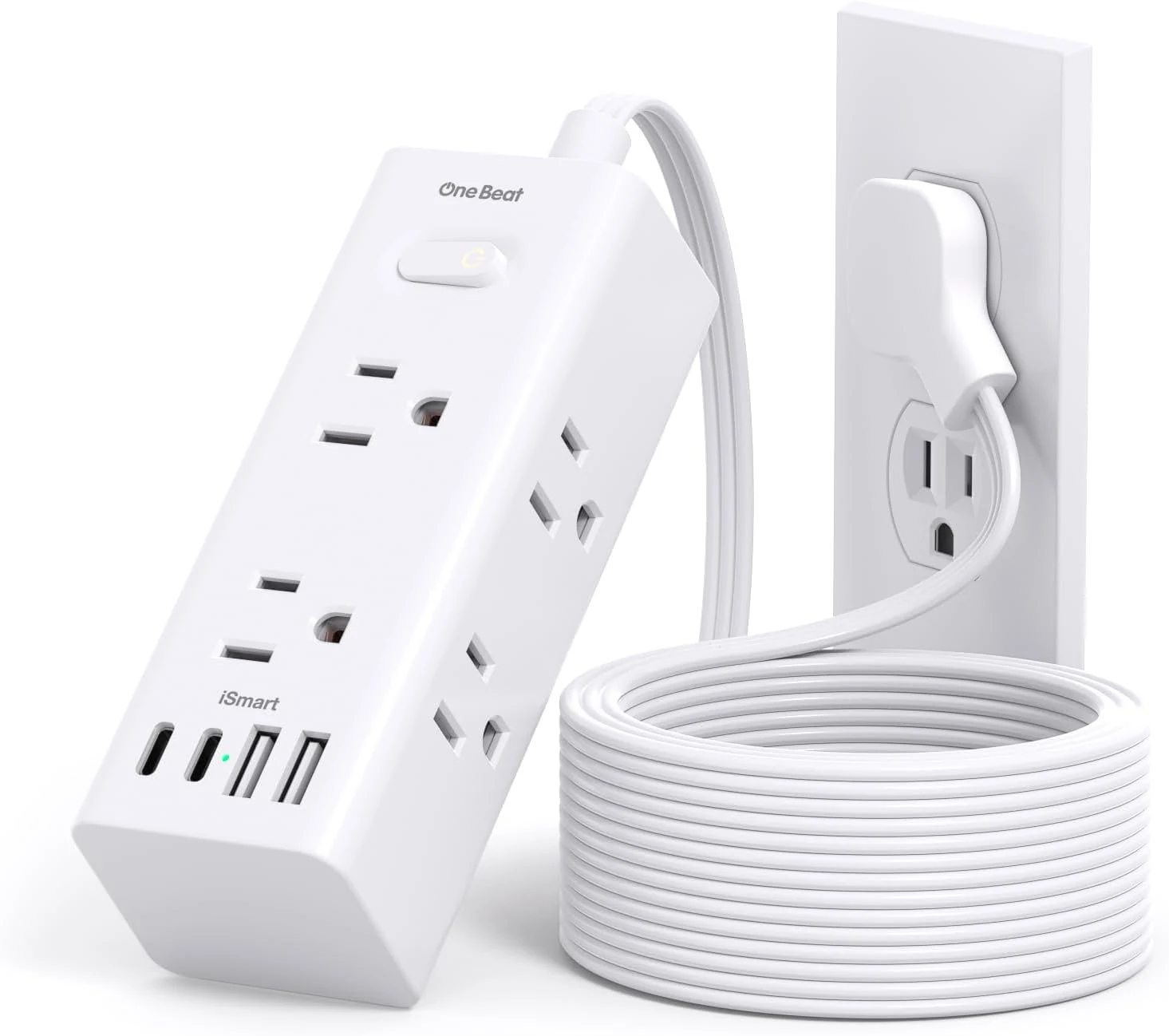 One Beat 10Ft Extension Cord with Multiple Outlets, Flat Plug Power review